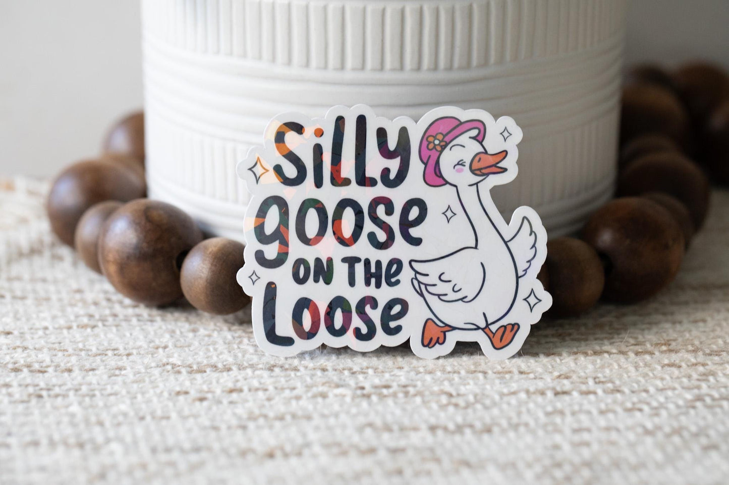 Silly Goose on the Loose Holographic Sticker
