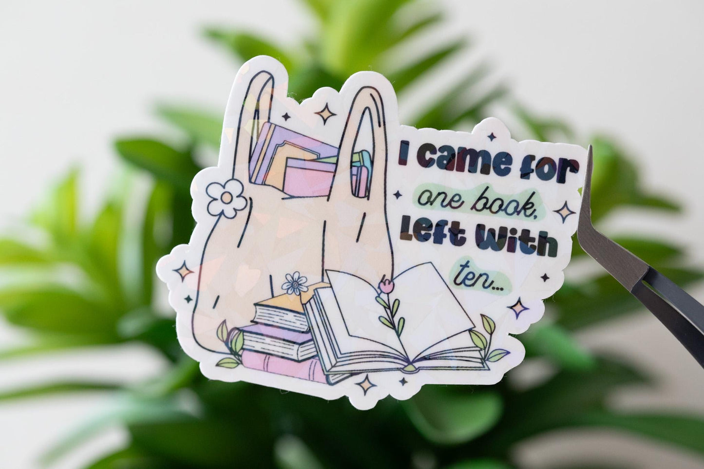 I Came for One Book Holographic Sticker