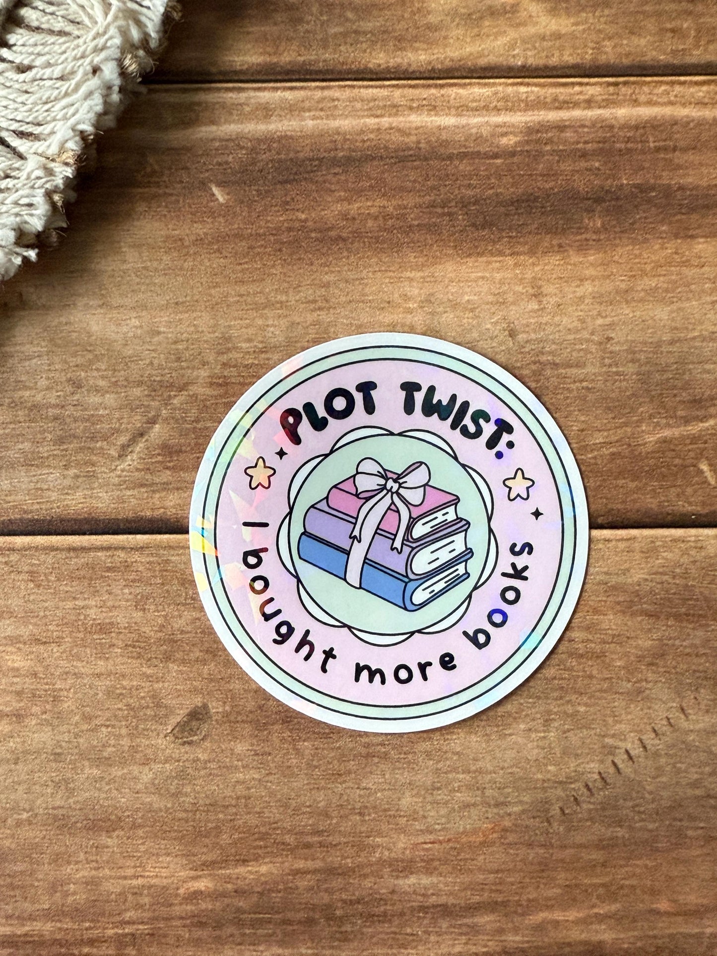 Plot Twist Holographic Sticker