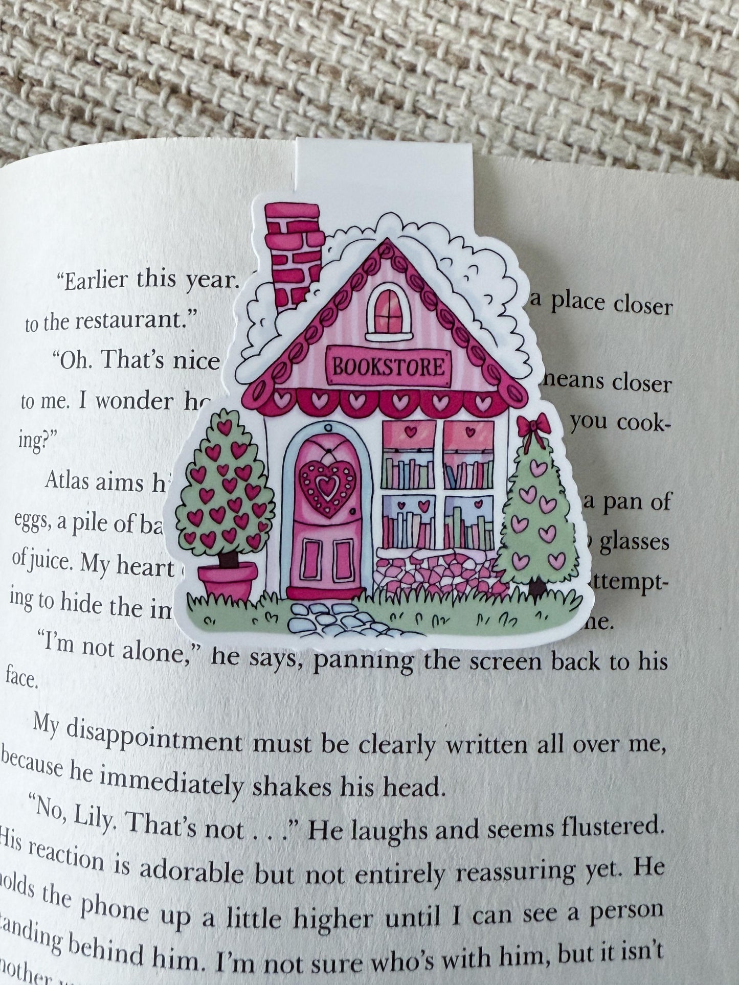 Valentine Bookstore Magnetic Bookmark