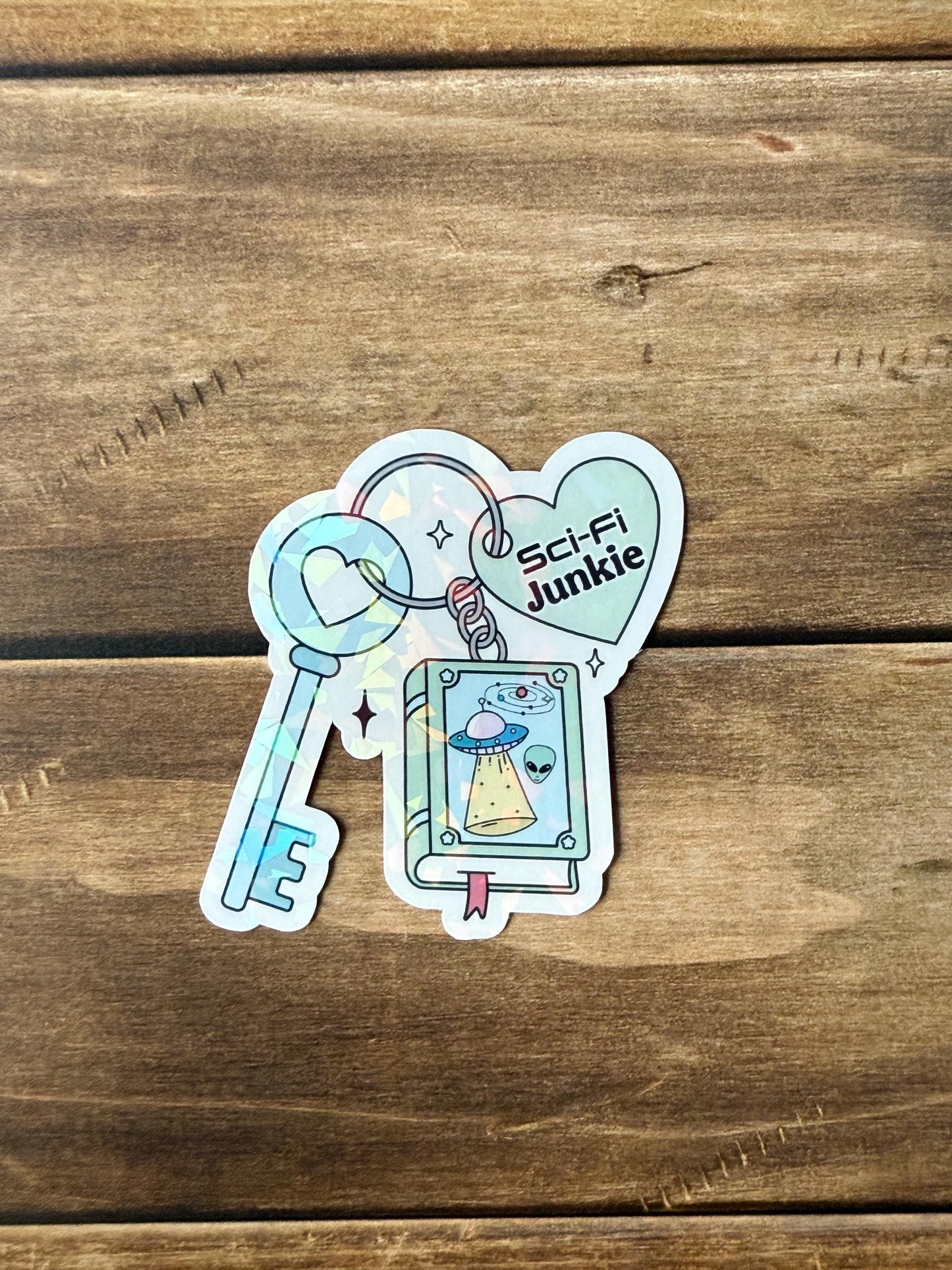 Bookish Junkie Holographic Sticker