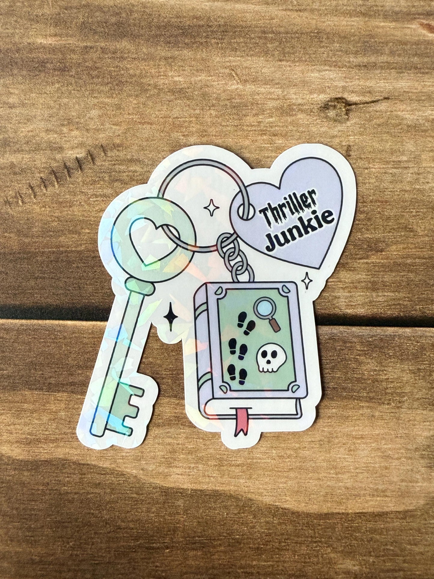 Bookish Junkie Holographic Sticker