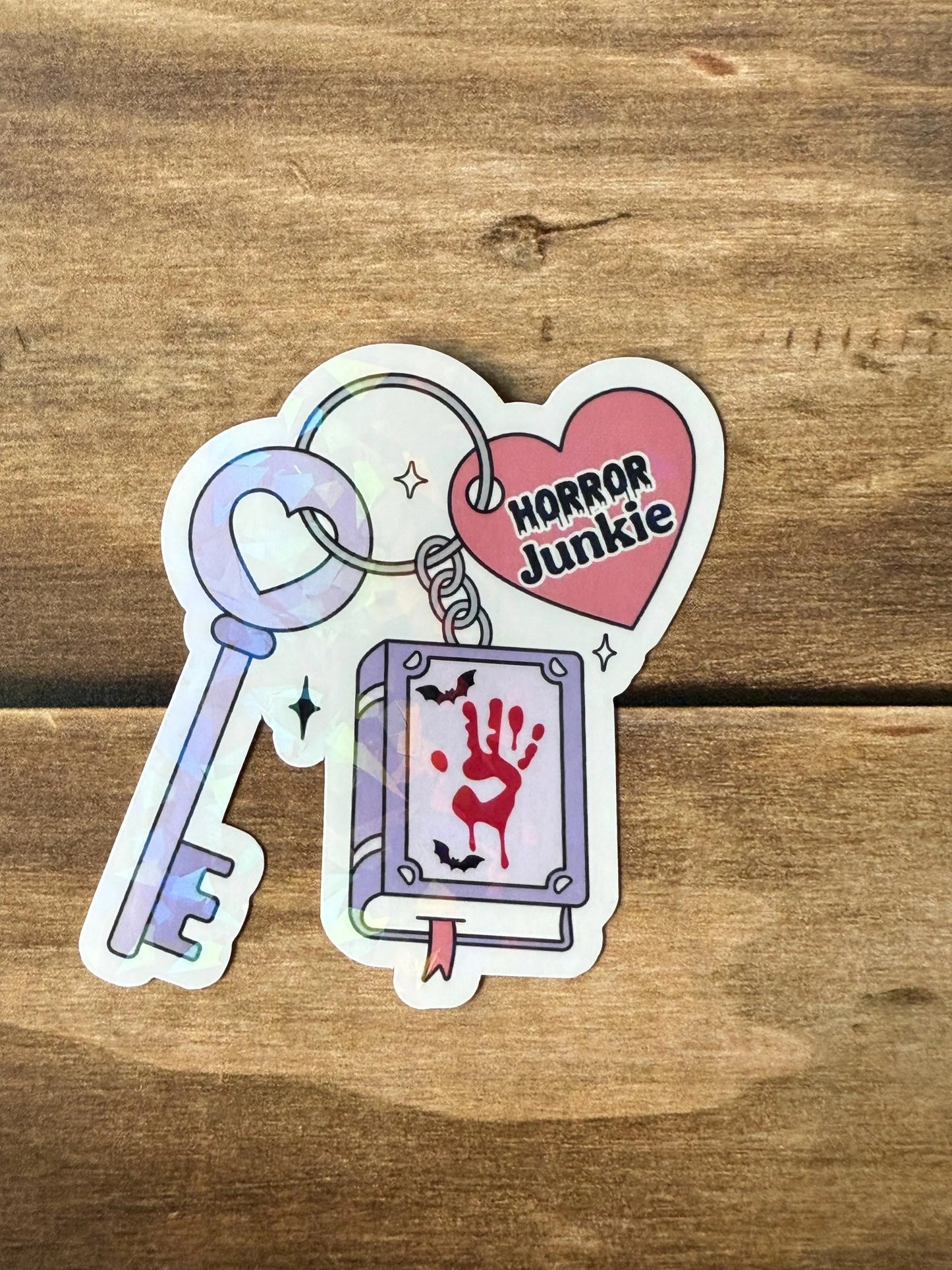 Bookish Junkie Holographic Sticker