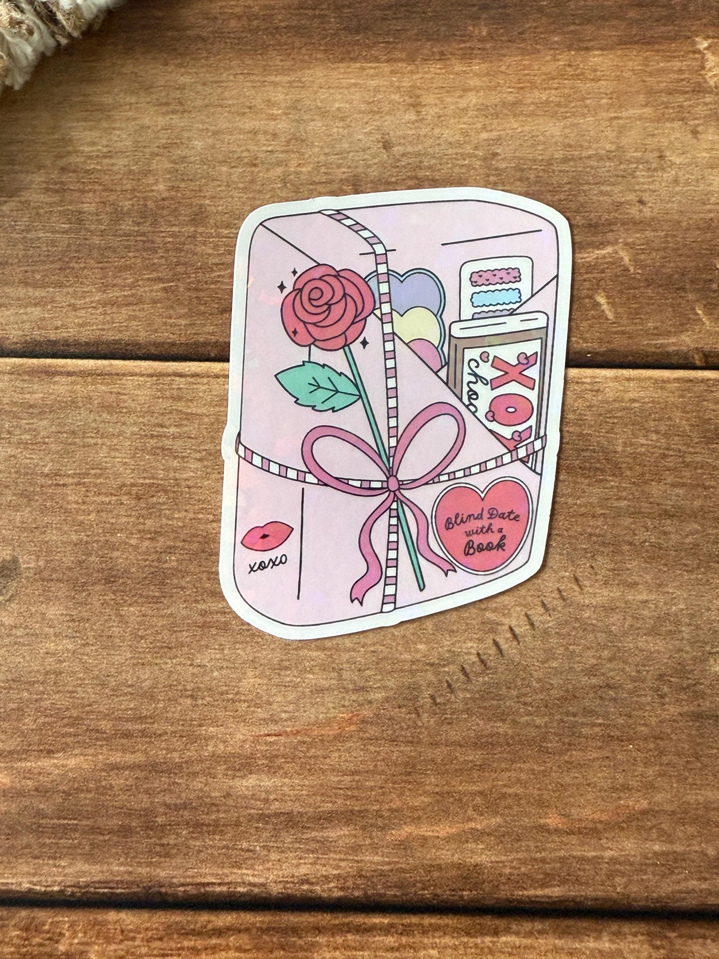 Valentine Blind Date Holographic Sticker