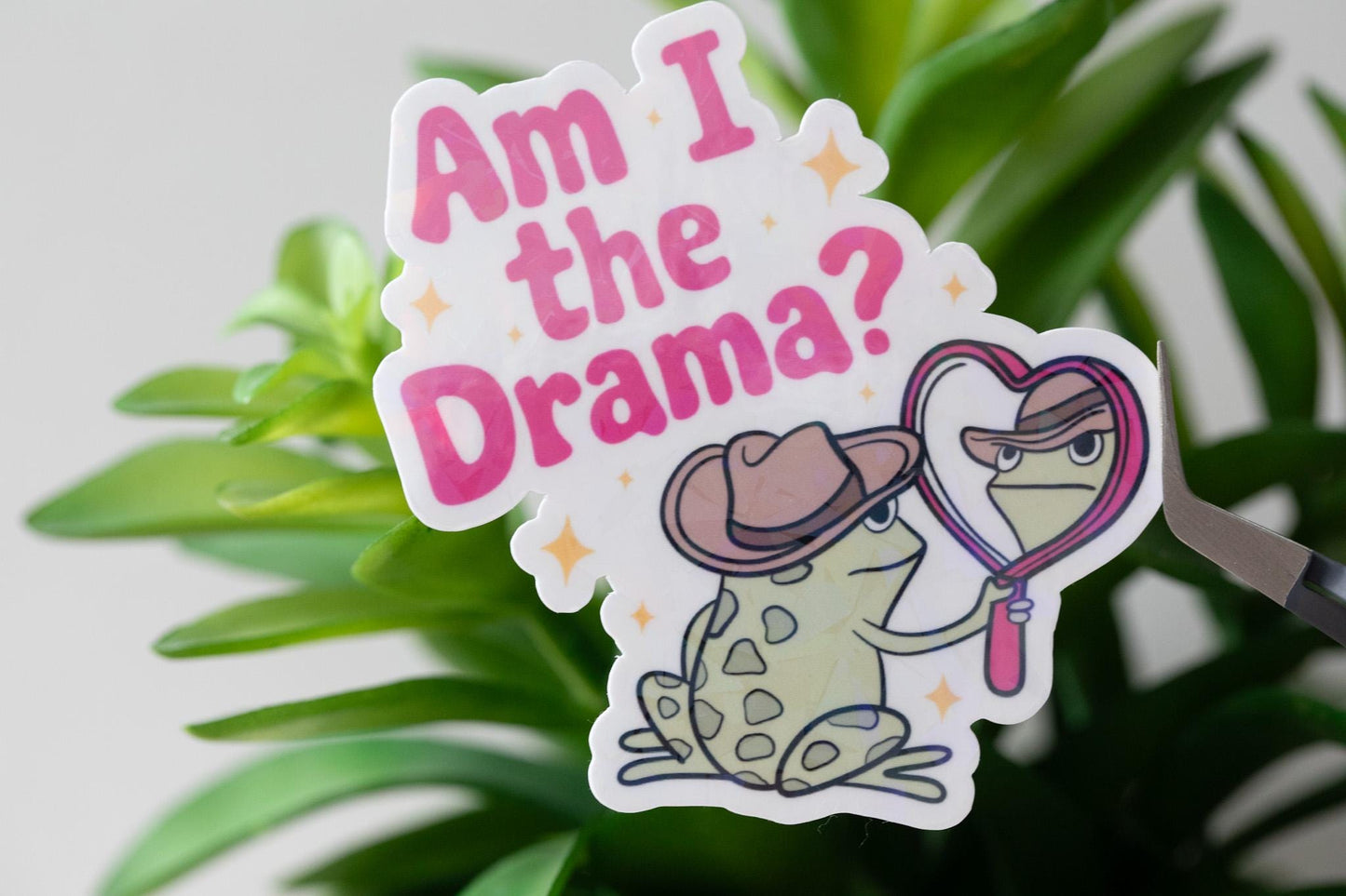 Am I The Drama Holographic Sticker
