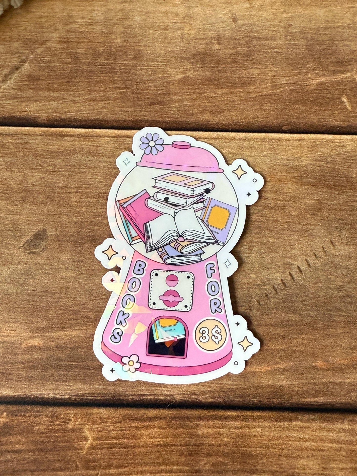 Books for 3 Dollars Holographic Sticker