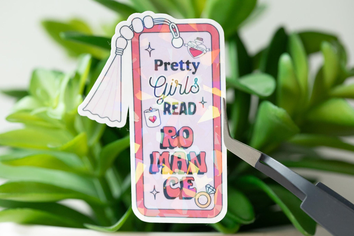 Pretty Girls Read Holographic Sticker