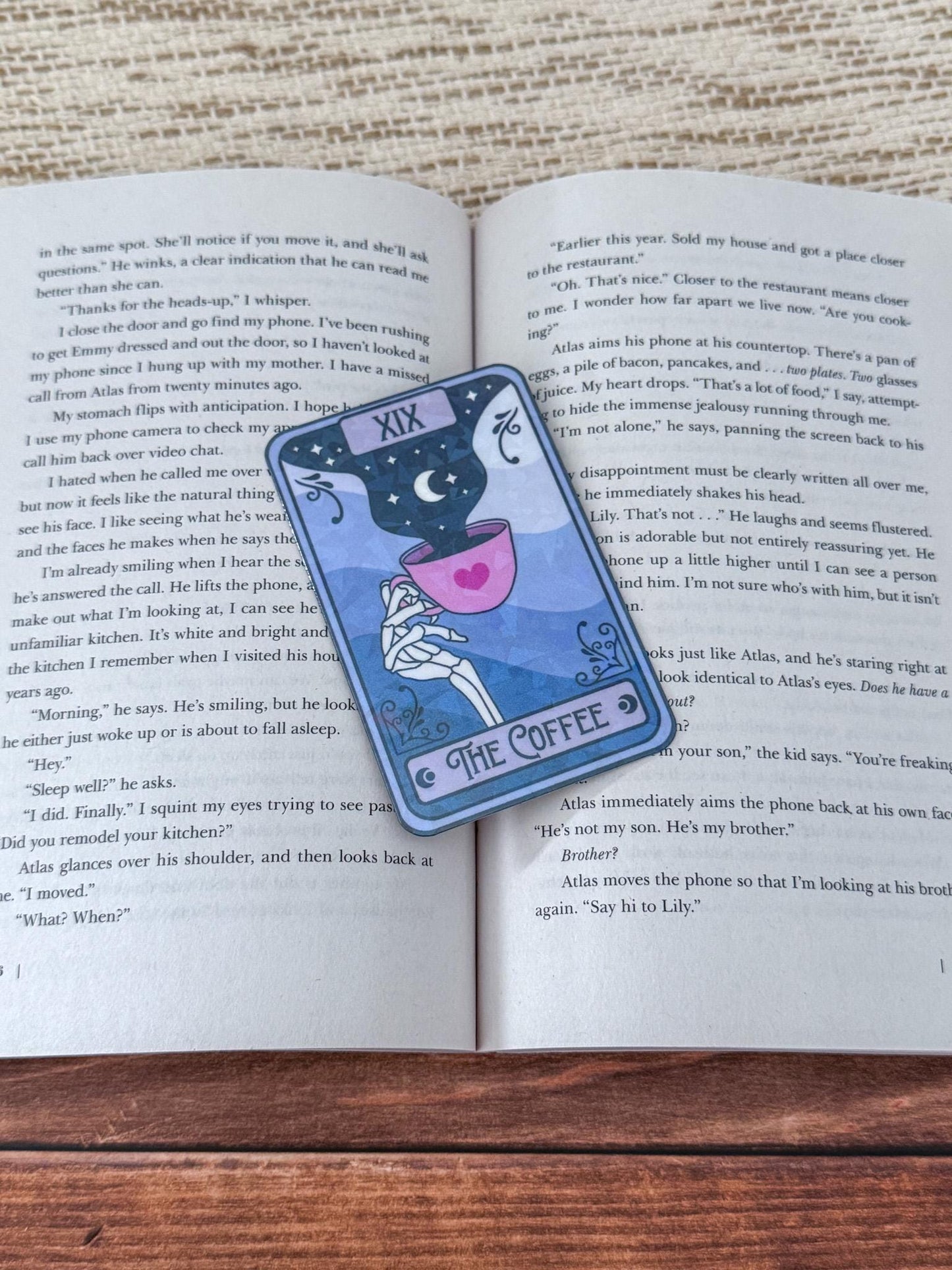 The Coffee Tarot Card Holographic Bookmark