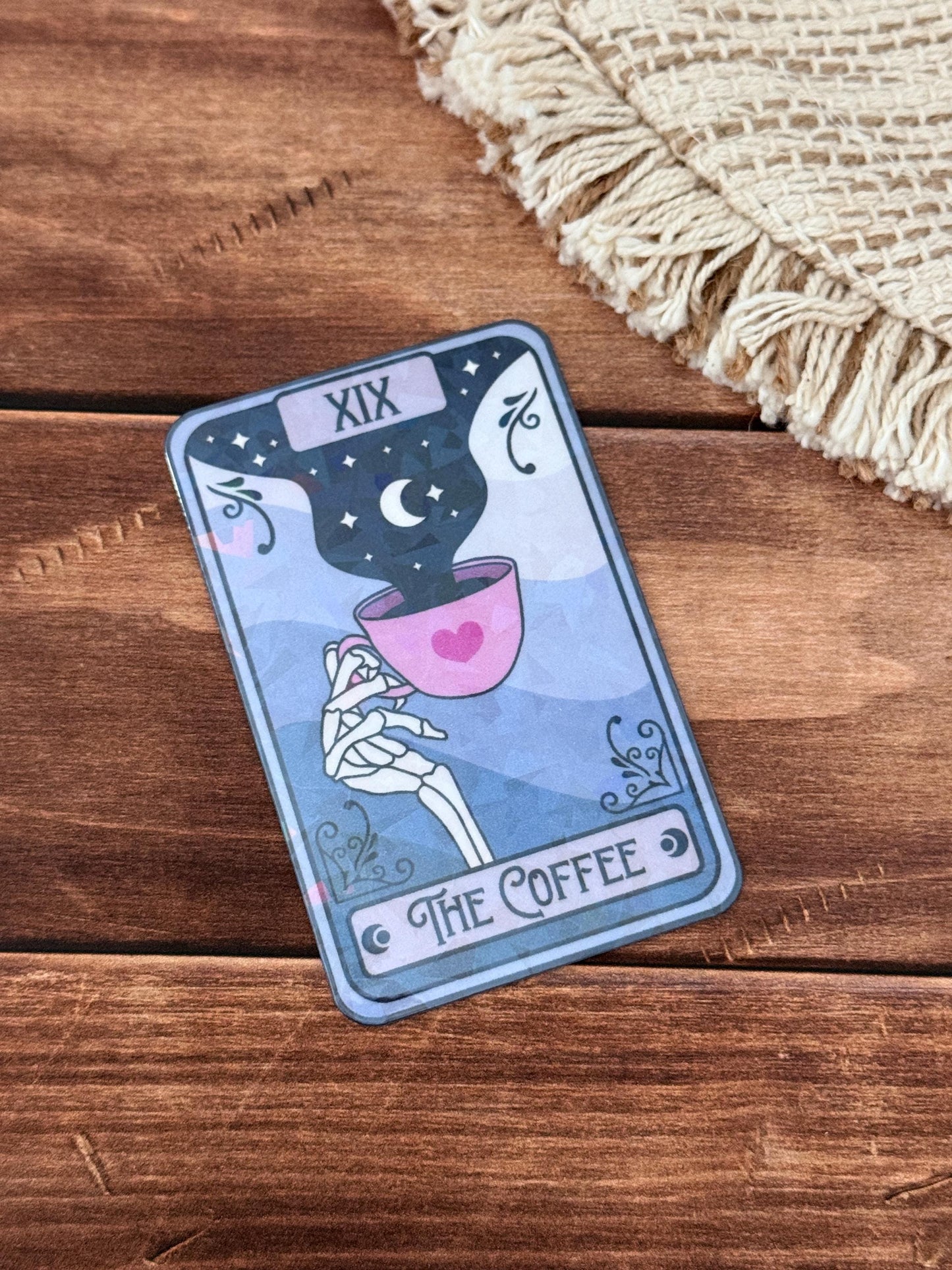 The Coffee Tarot Card Holographic Bookmark
