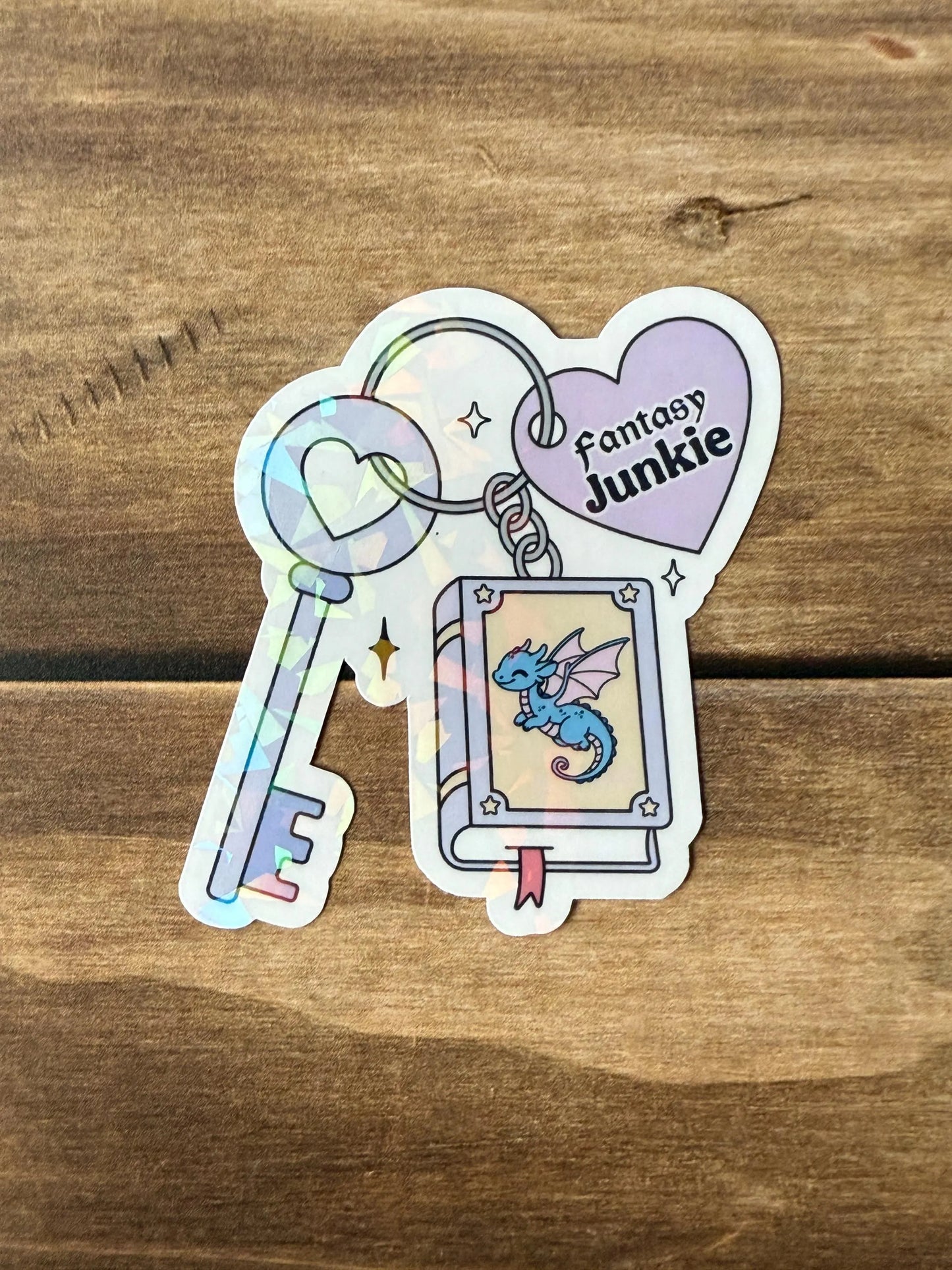 Bookish Junkie Holographic Sticker