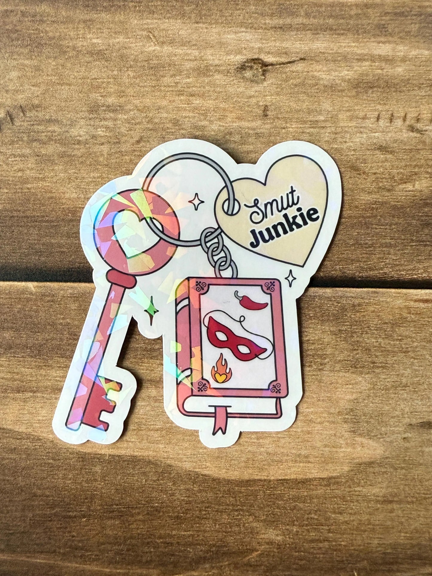 Bookish Junkie Holographic Sticker