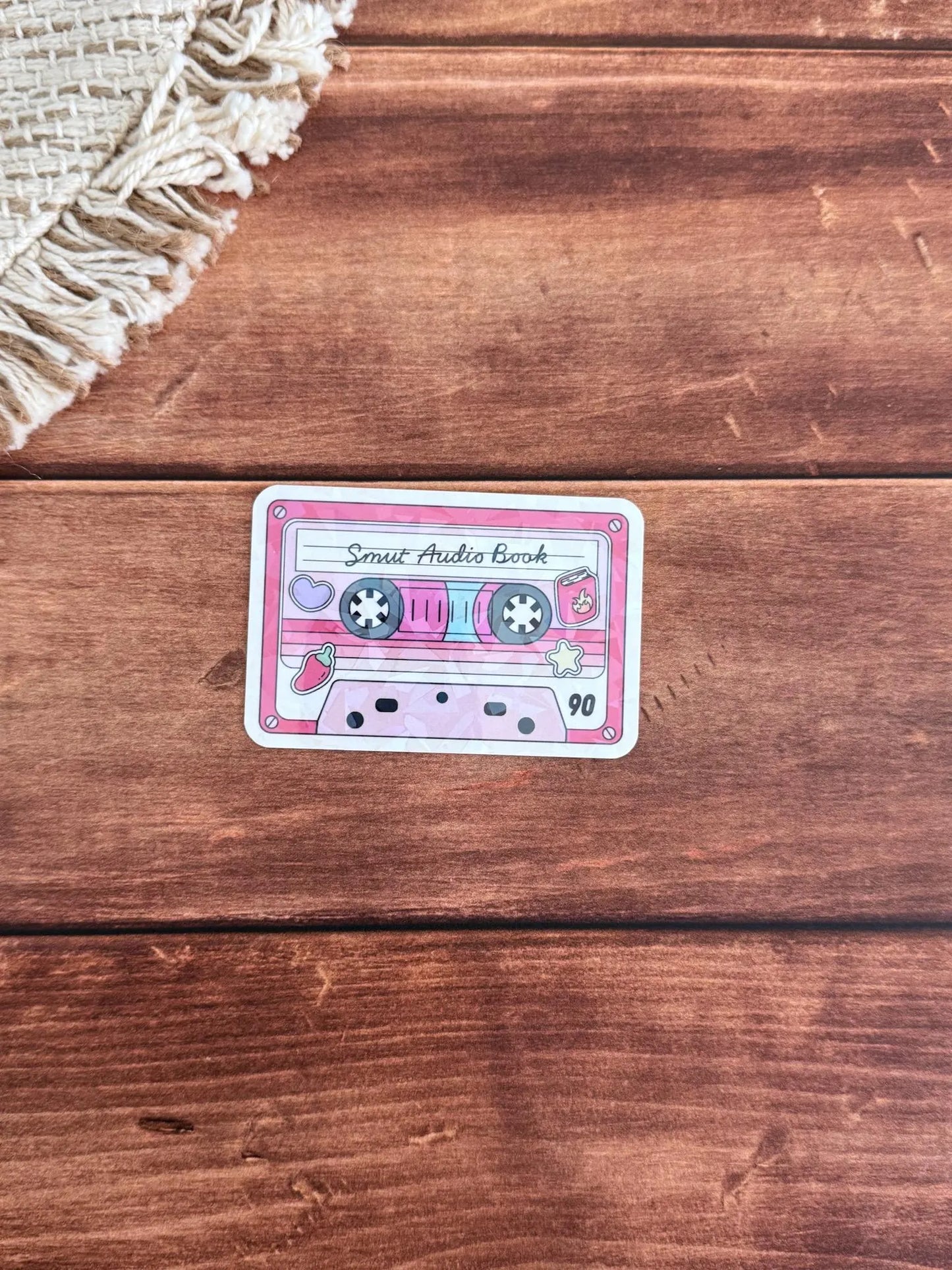 Bookish Audio Cassette Tape Holographic Sticker