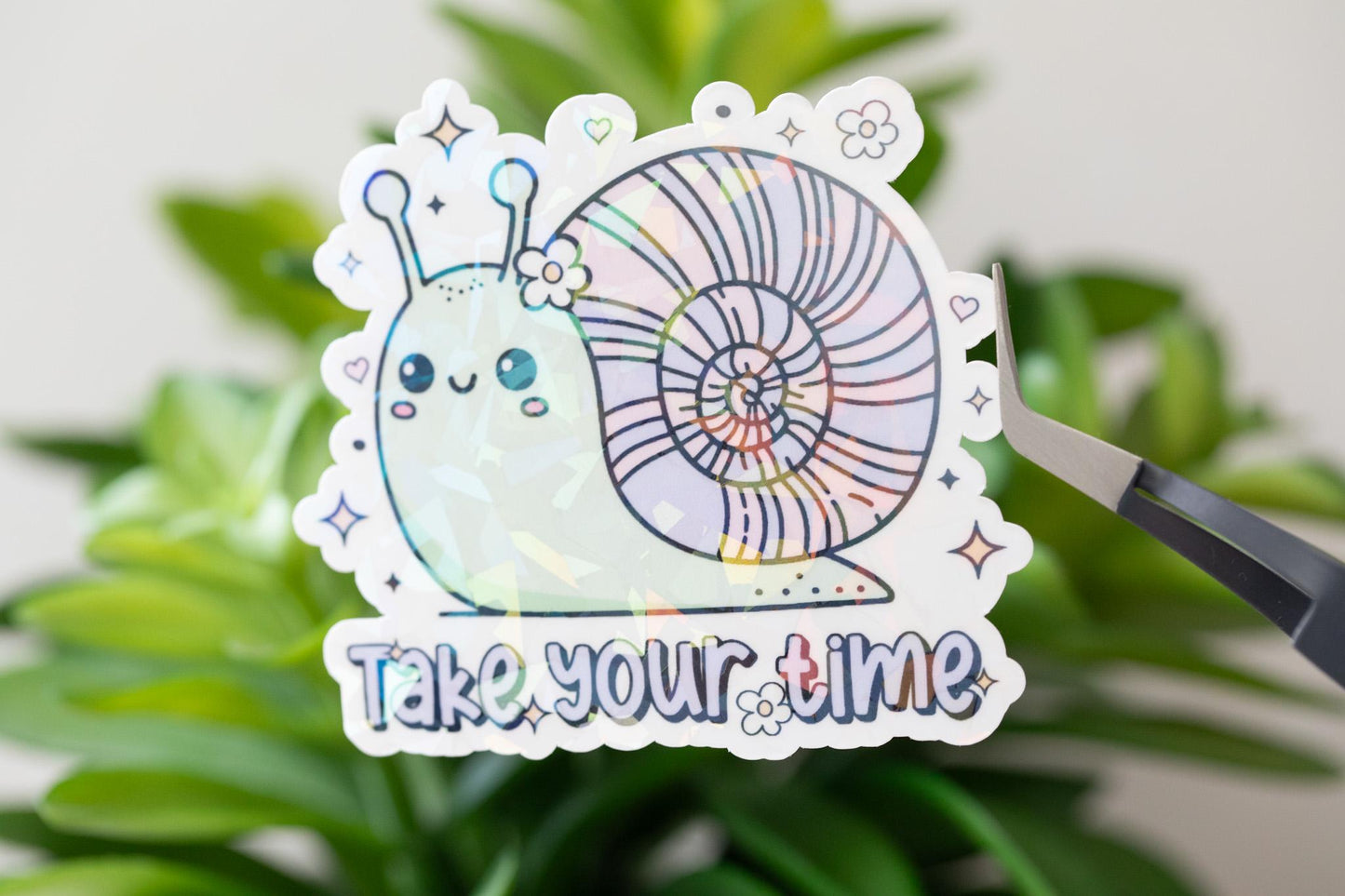 Take Your Time Holographic Sticker