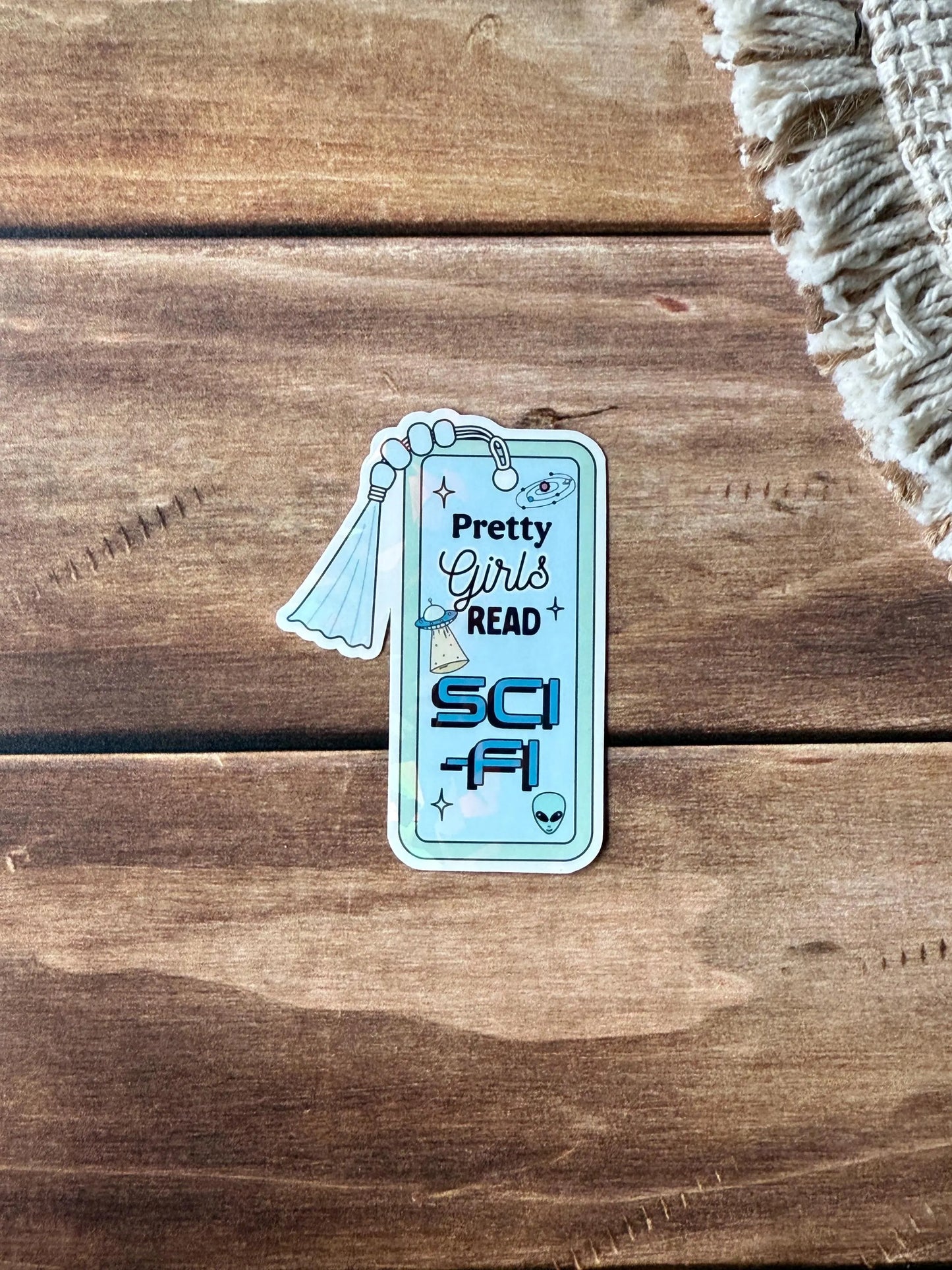 Pretty Girls Read Holographic Sticker