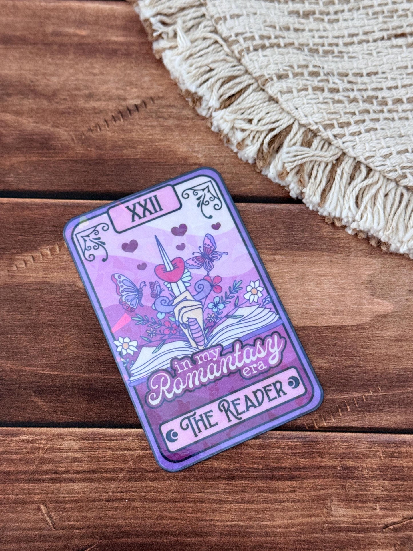 The Romance Reader Tarot Card Holographic Bookmark