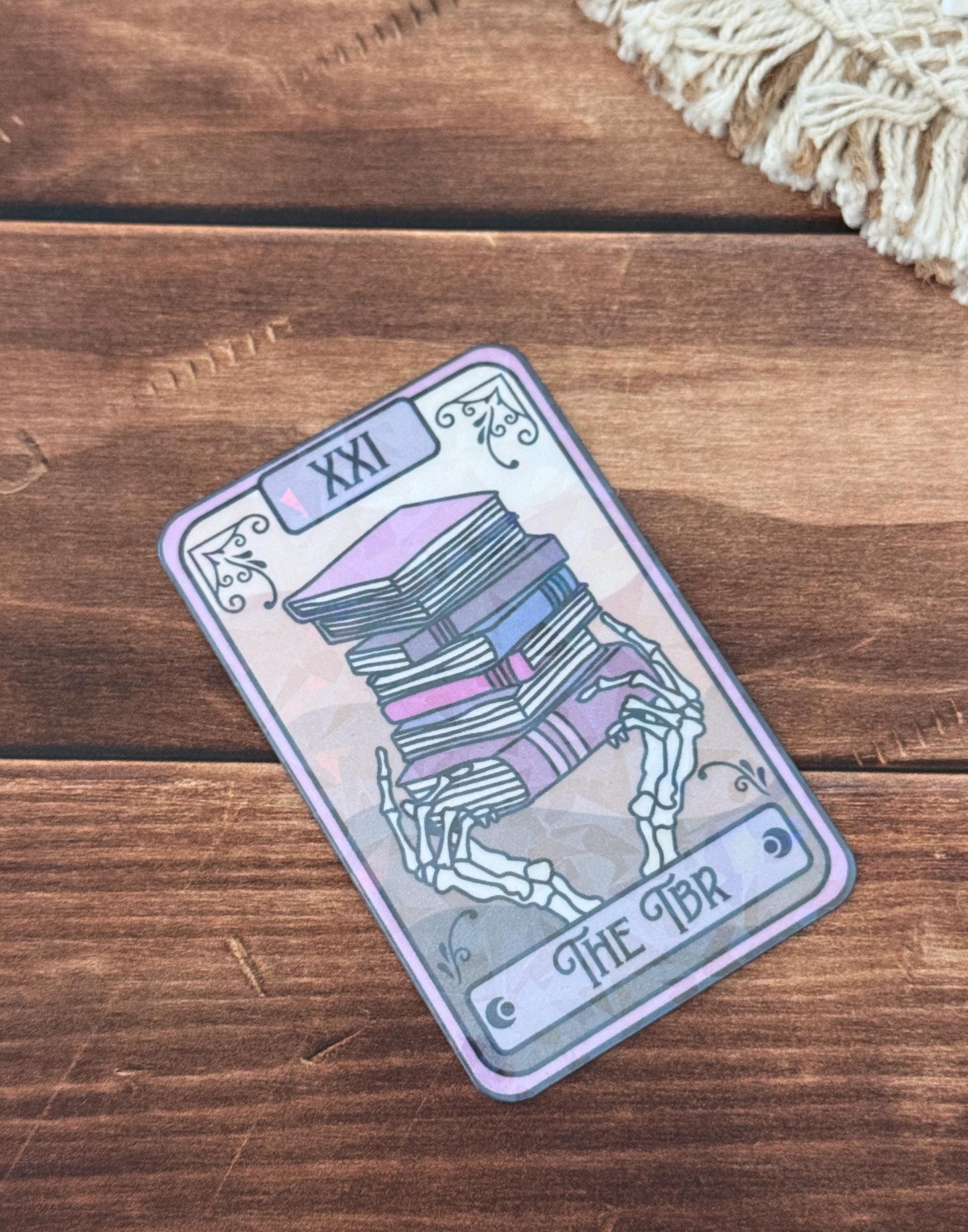 The TBR Tarot Card Bookmark Holographic Bookmark