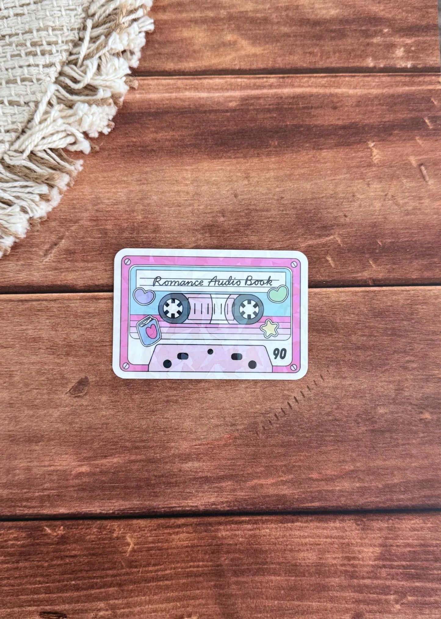 Bookish Audio Cassette Tape Holographic Sticker