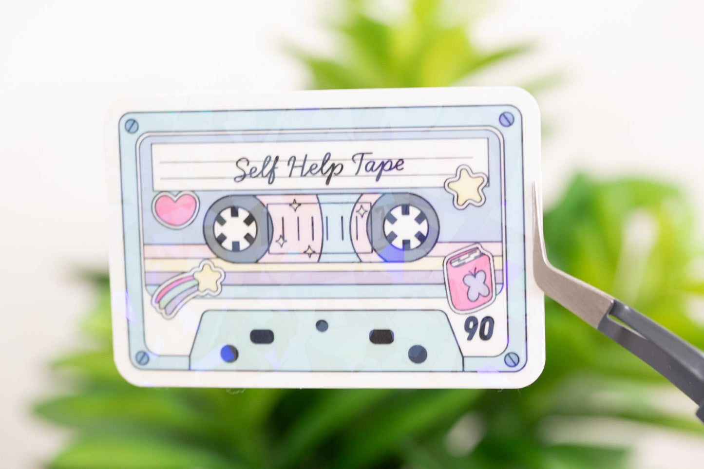 Self Help Tape Holographic Sticker