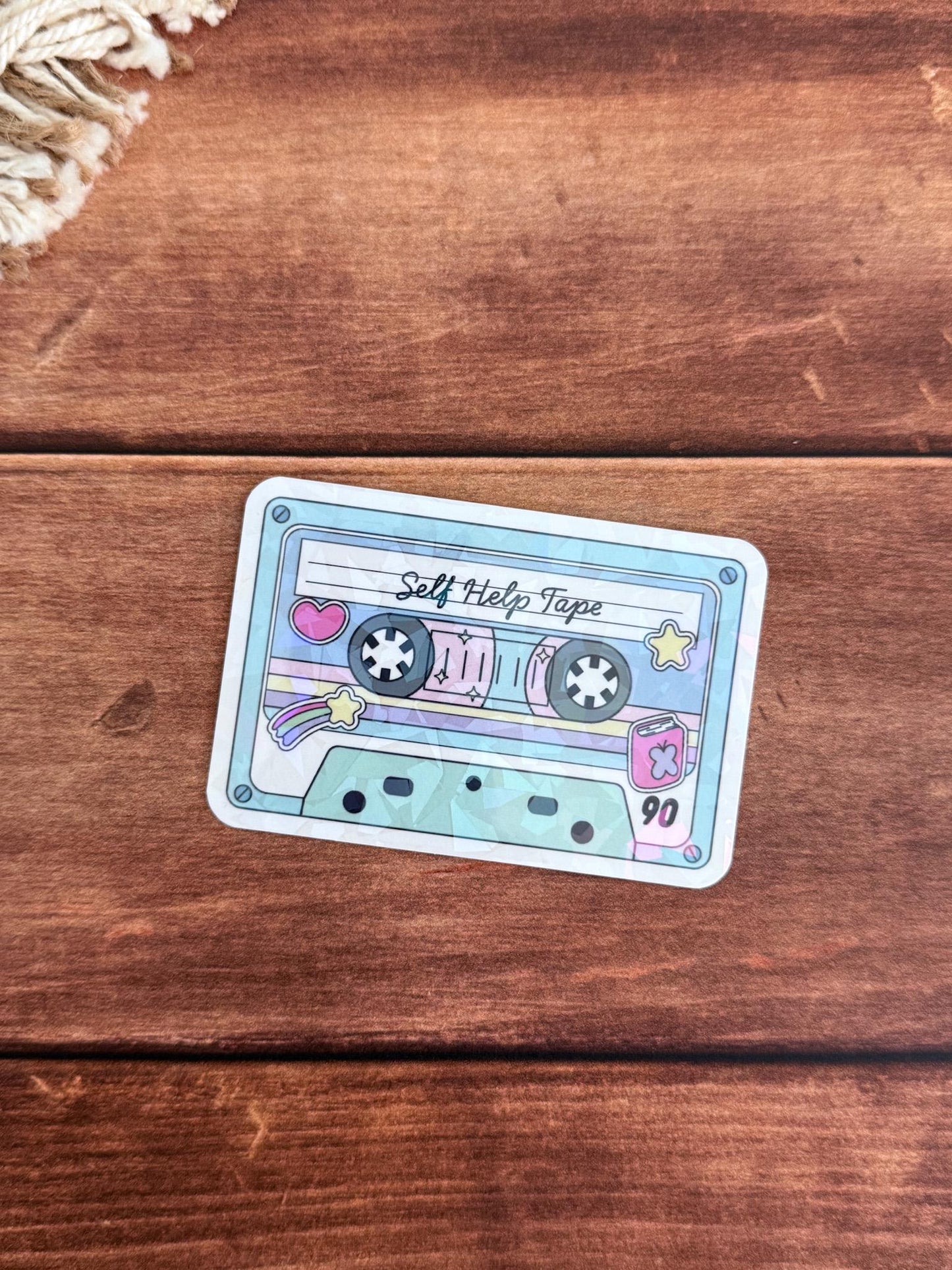 Self Help Tape Holographic Sticker