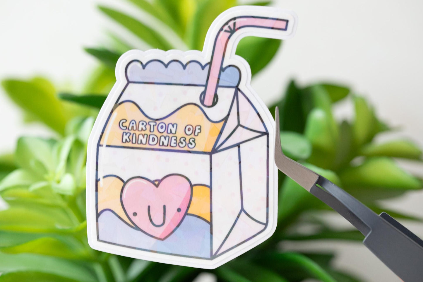 Carton of Kindness Holographic Sticker