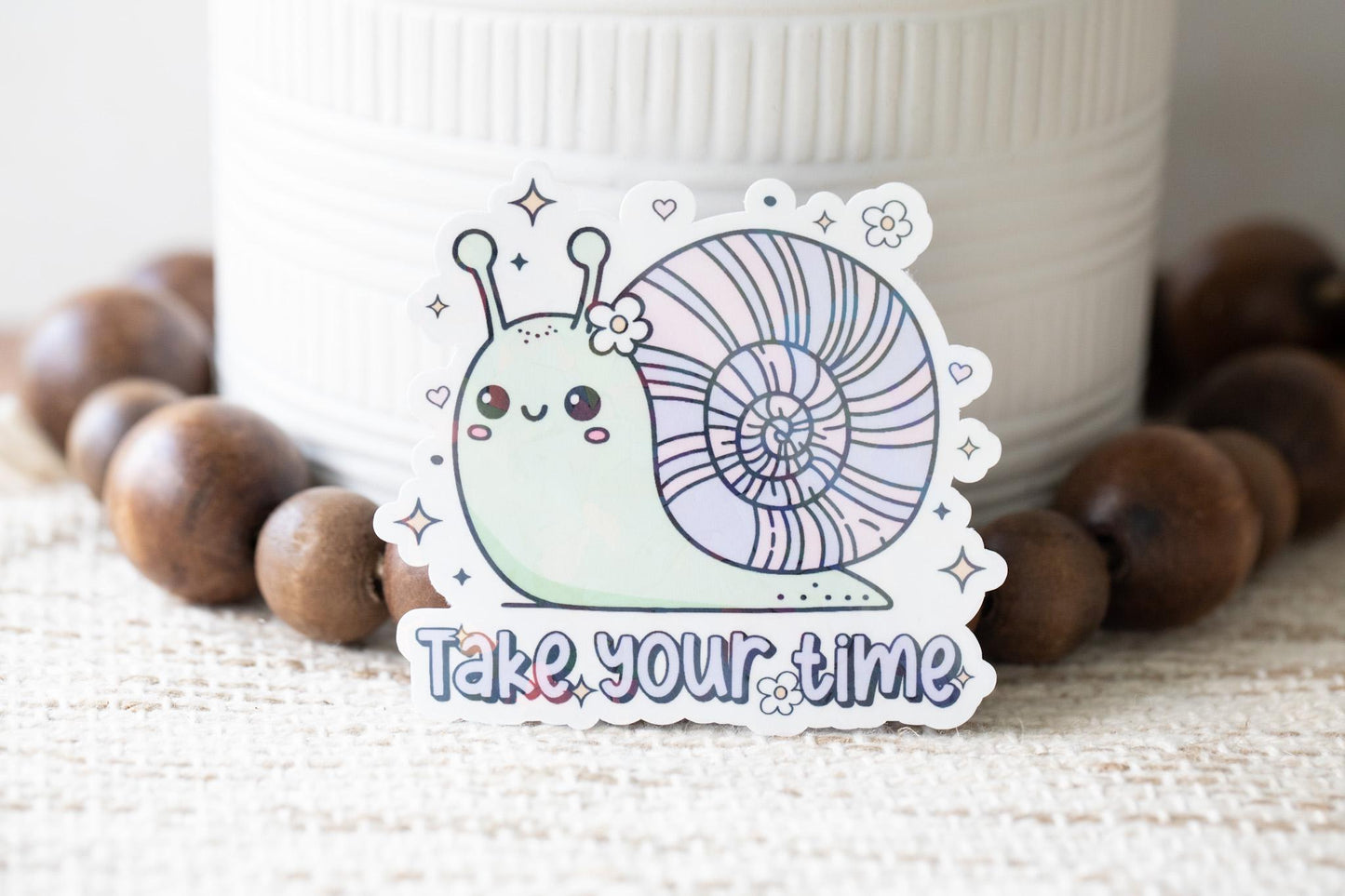 Take Your Time Holographic Sticker
