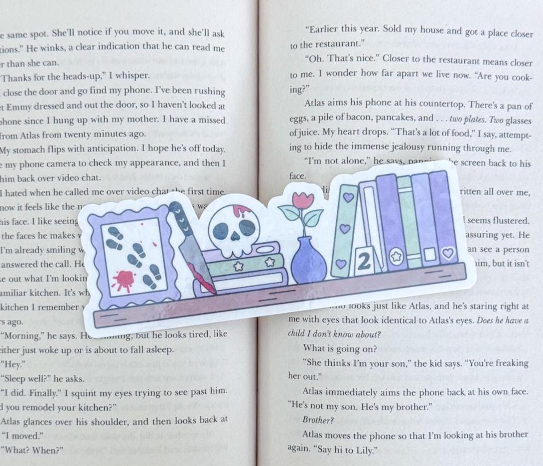Bookish Bookshelf Holographic Bookmark