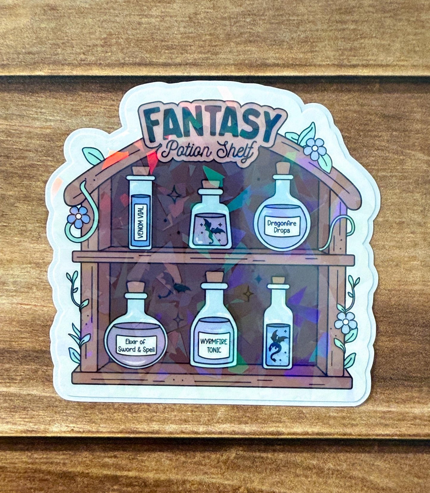 Potion Shelves Holographic Sticker