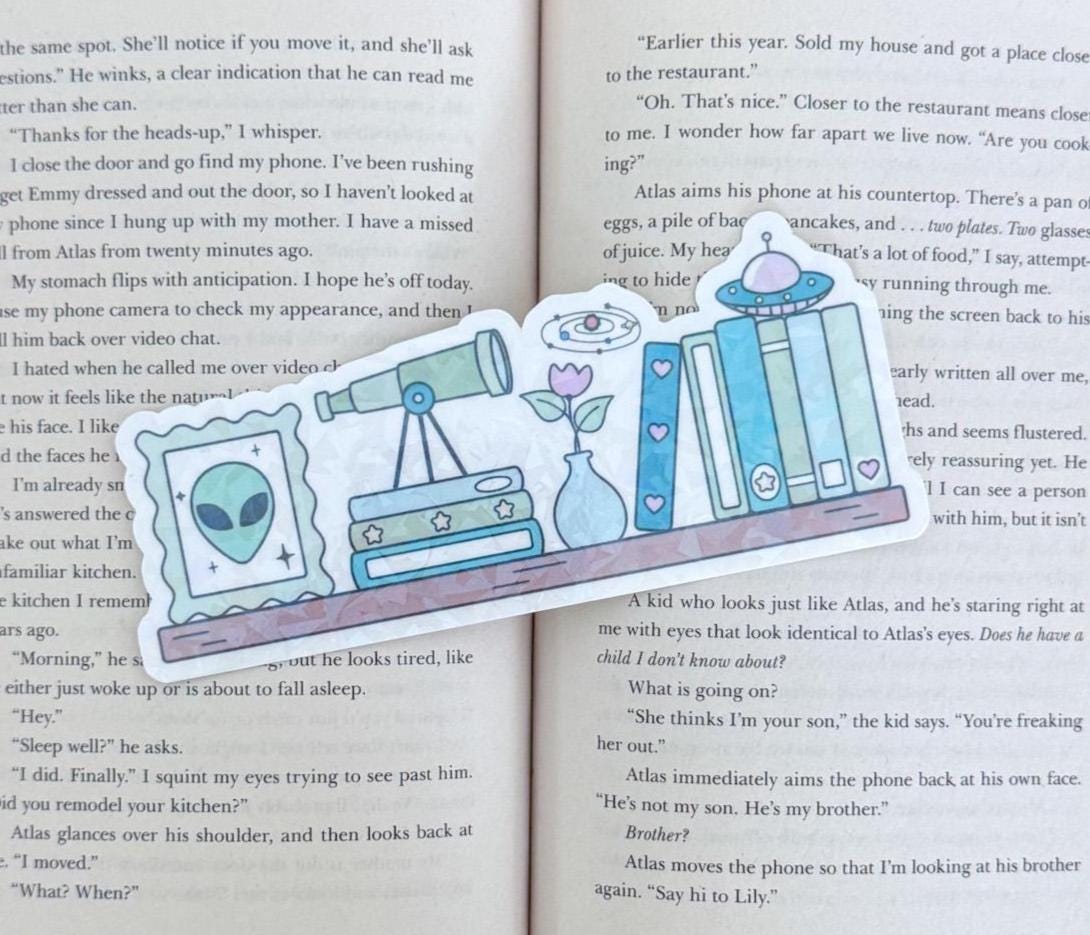 Bookish Bookshelf Holographic Bookmark