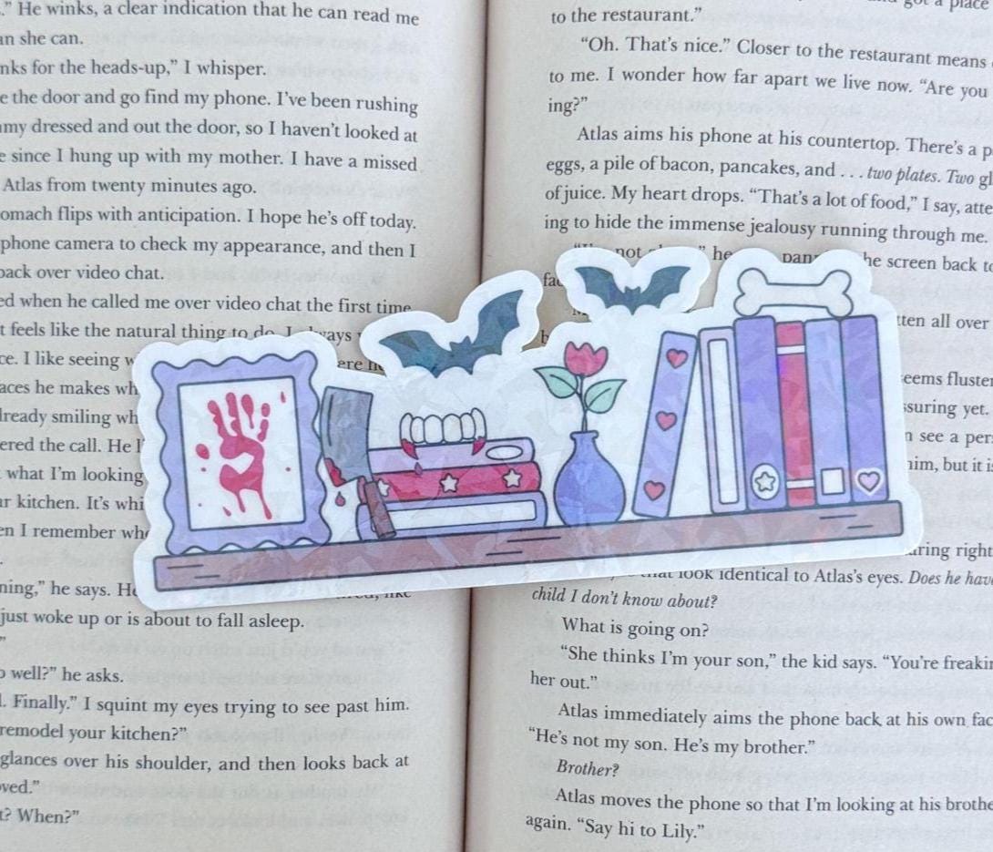 Bookish Bookshelf Holographic Bookmark