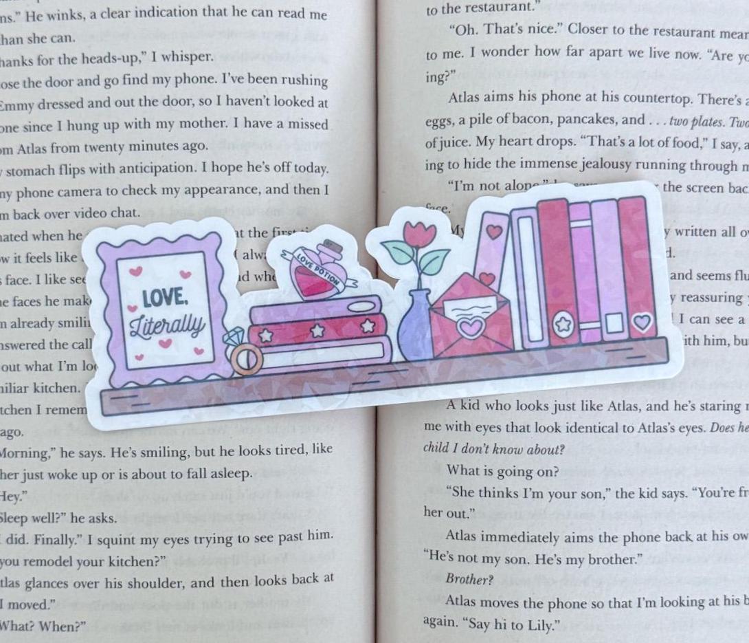Bookish Bookshelf Holographic Bookmark