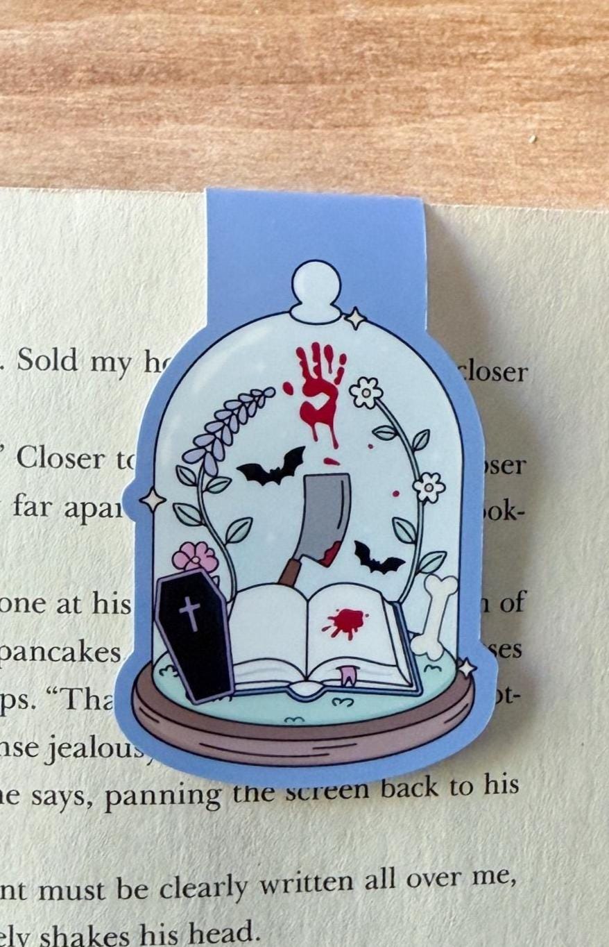 Bookish Glass Dome Magnetic Bookmark