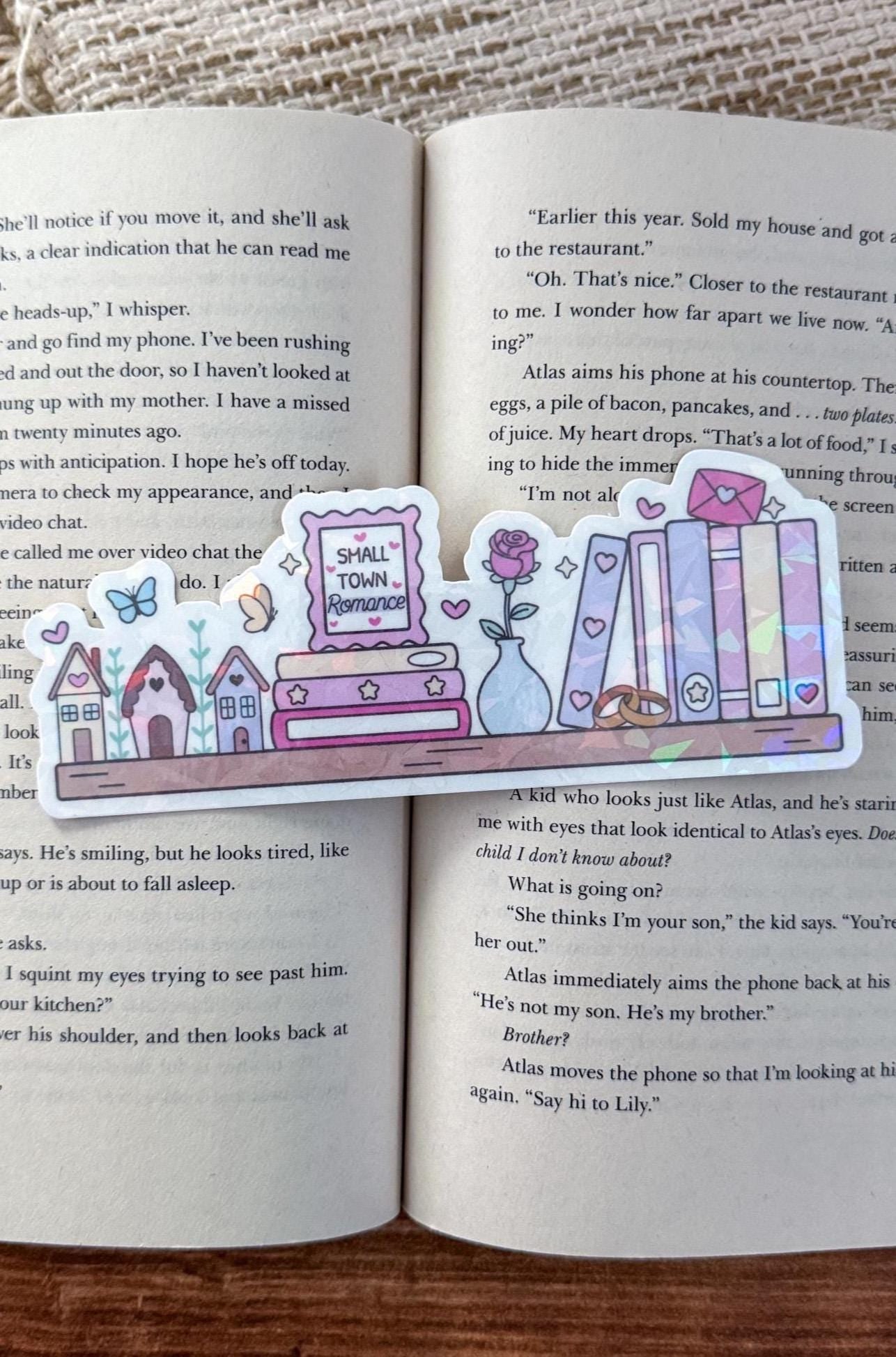 Romance Bookish Bookshelf Holographic Bookmark