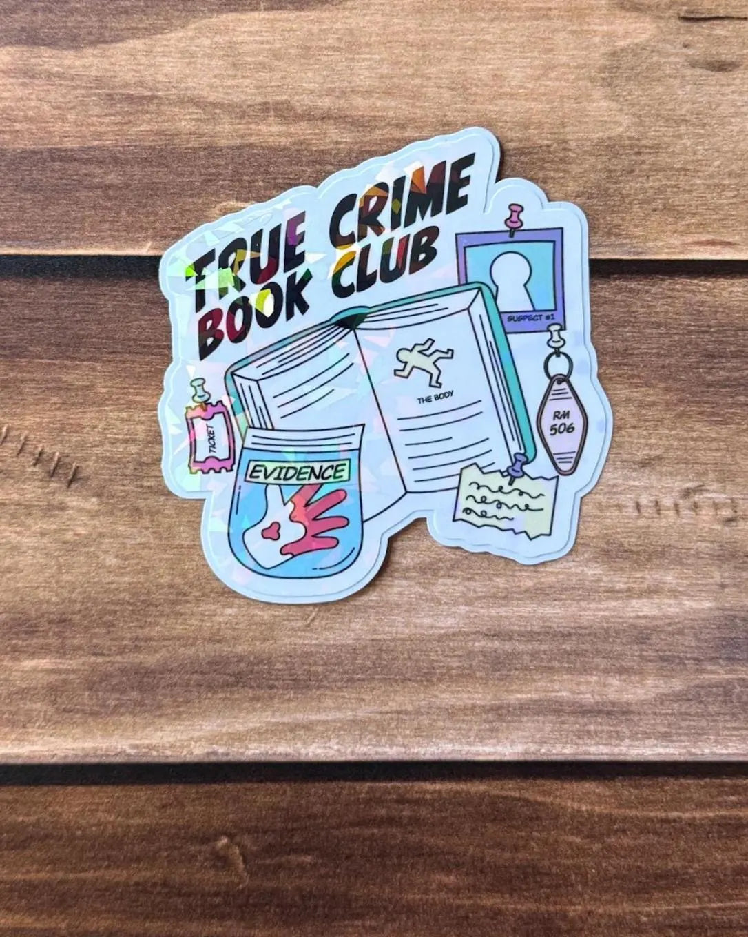 Bookish Book Club Holographic Sticker