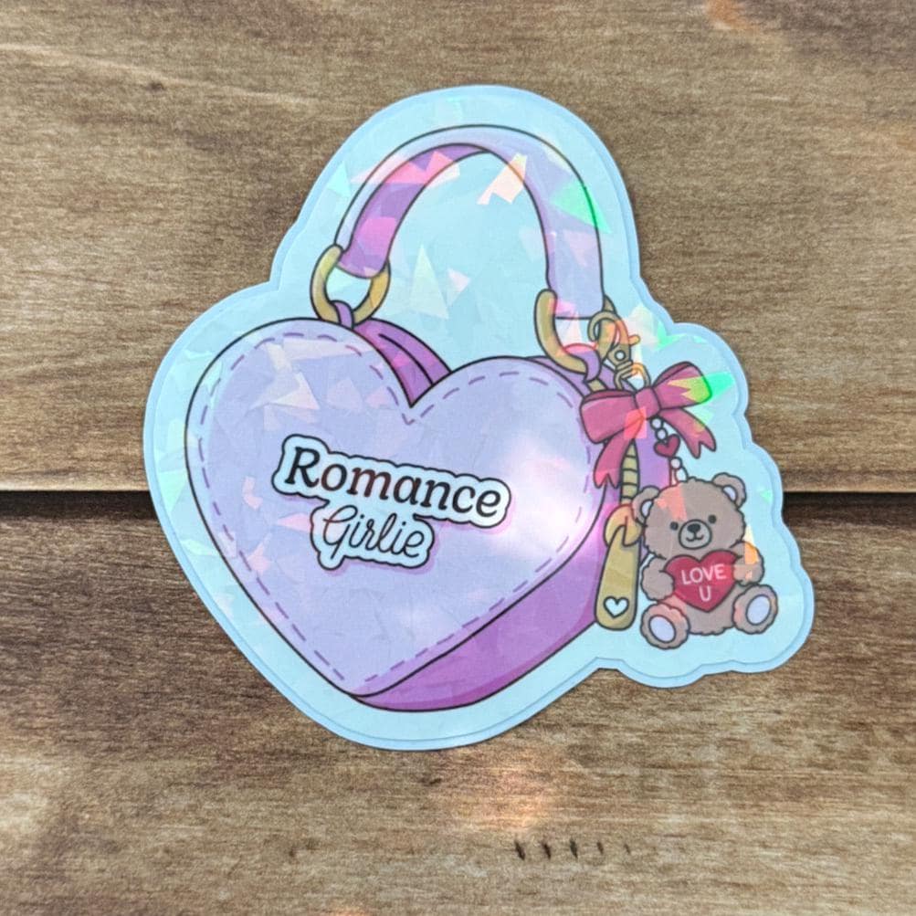 Bookish Girlie Bag Holographic Sticker