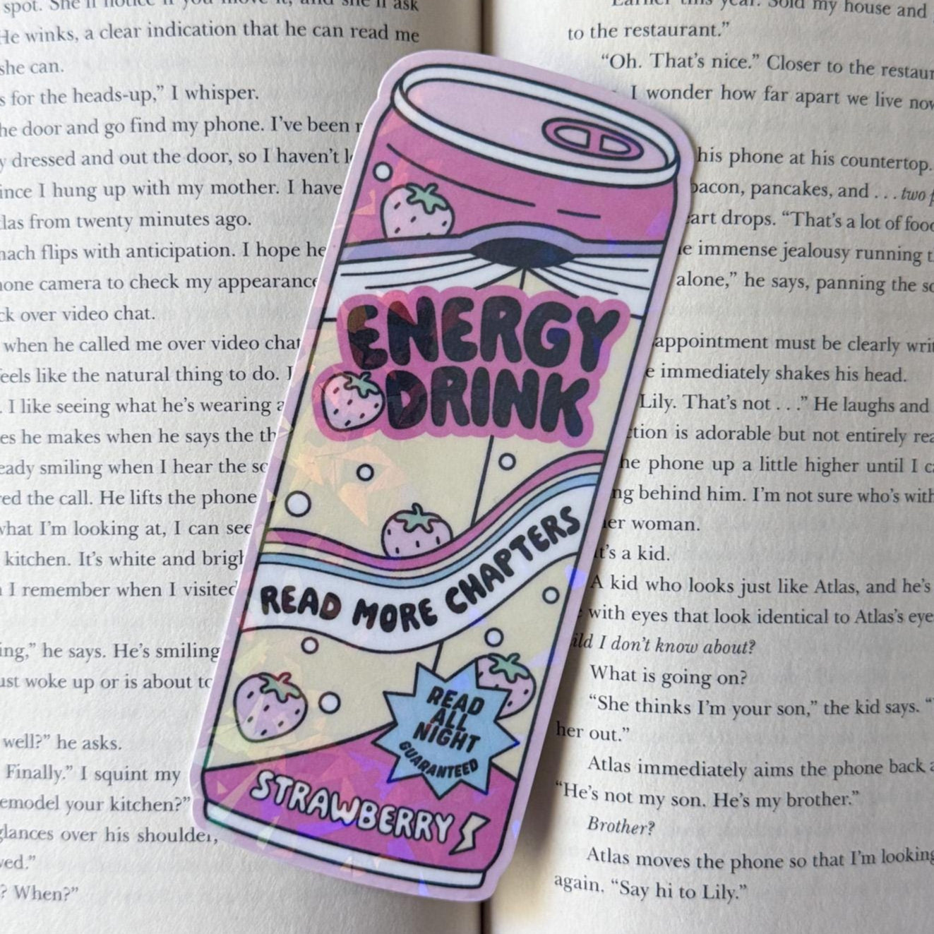 Energy Drink Bookmark Holographic Bookmark