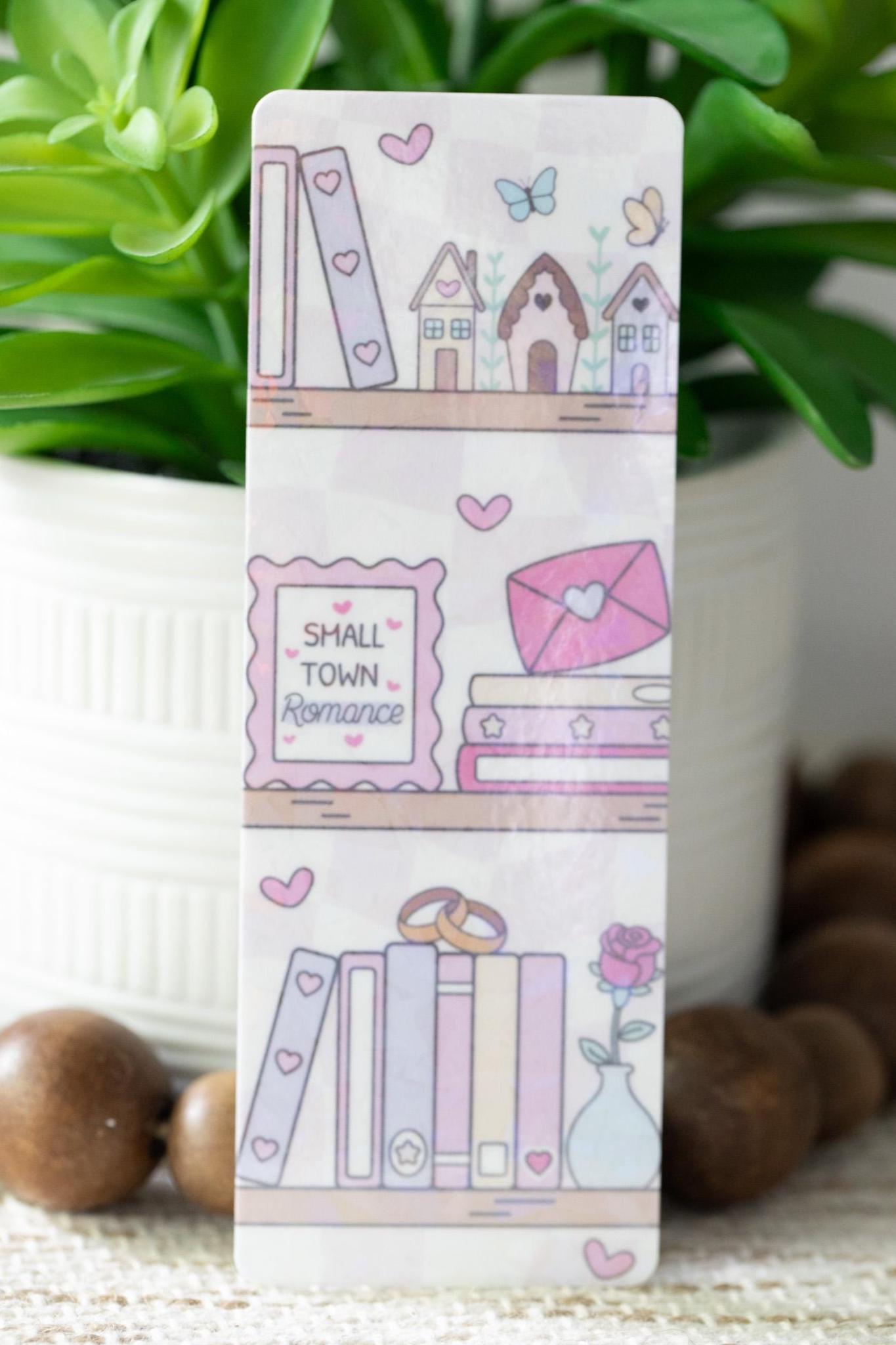 Romance Bookshelf Holographic Bookmark