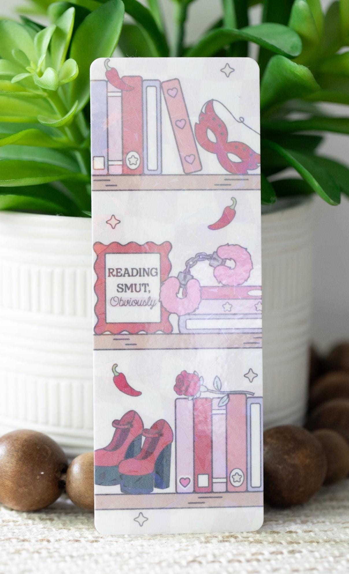Bookish Bookshelf Holographic Bookmark