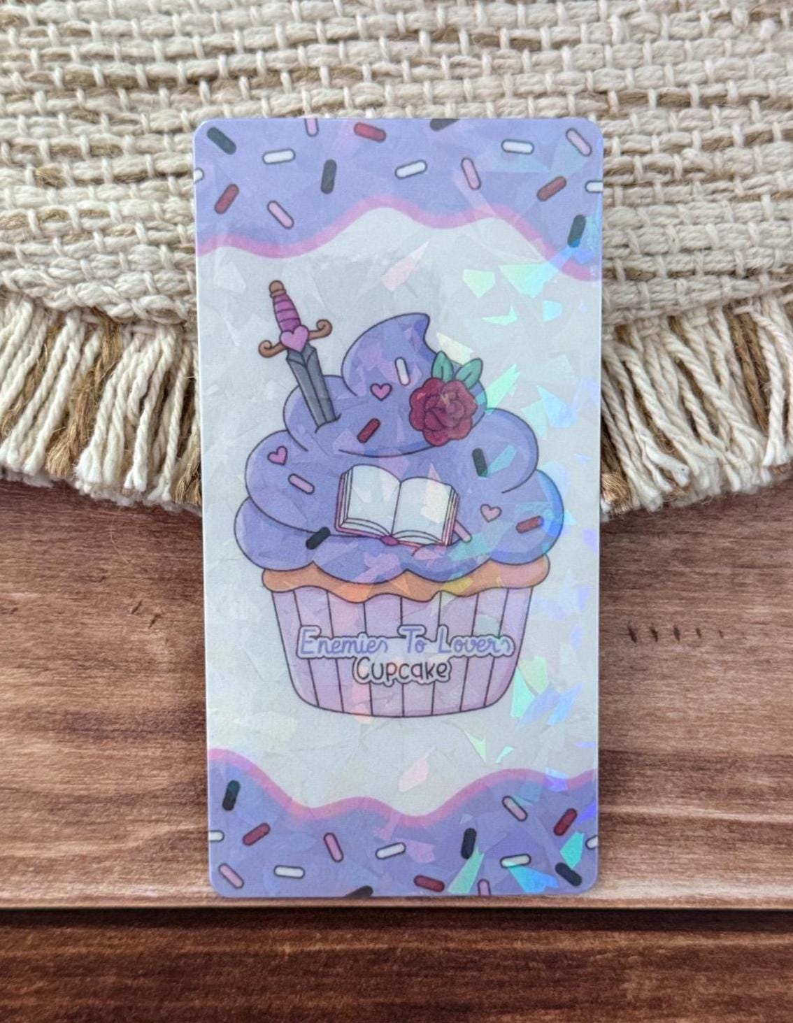 Romance Cupcake Bookmark Holographic Bookmark