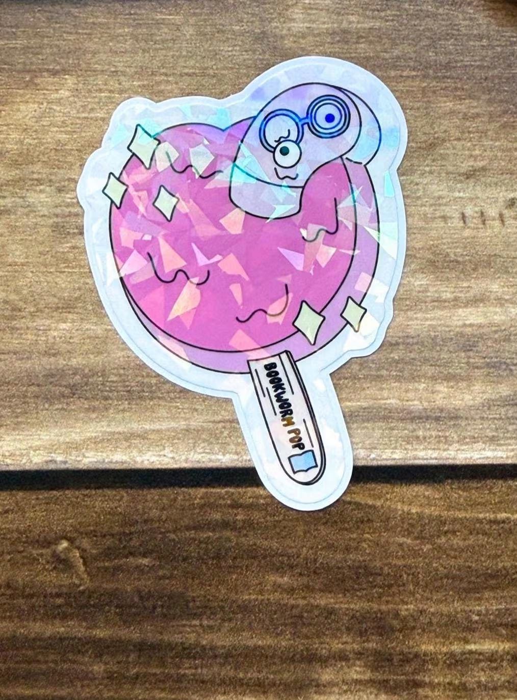 Bookish Girl Summer Holographic Sticker