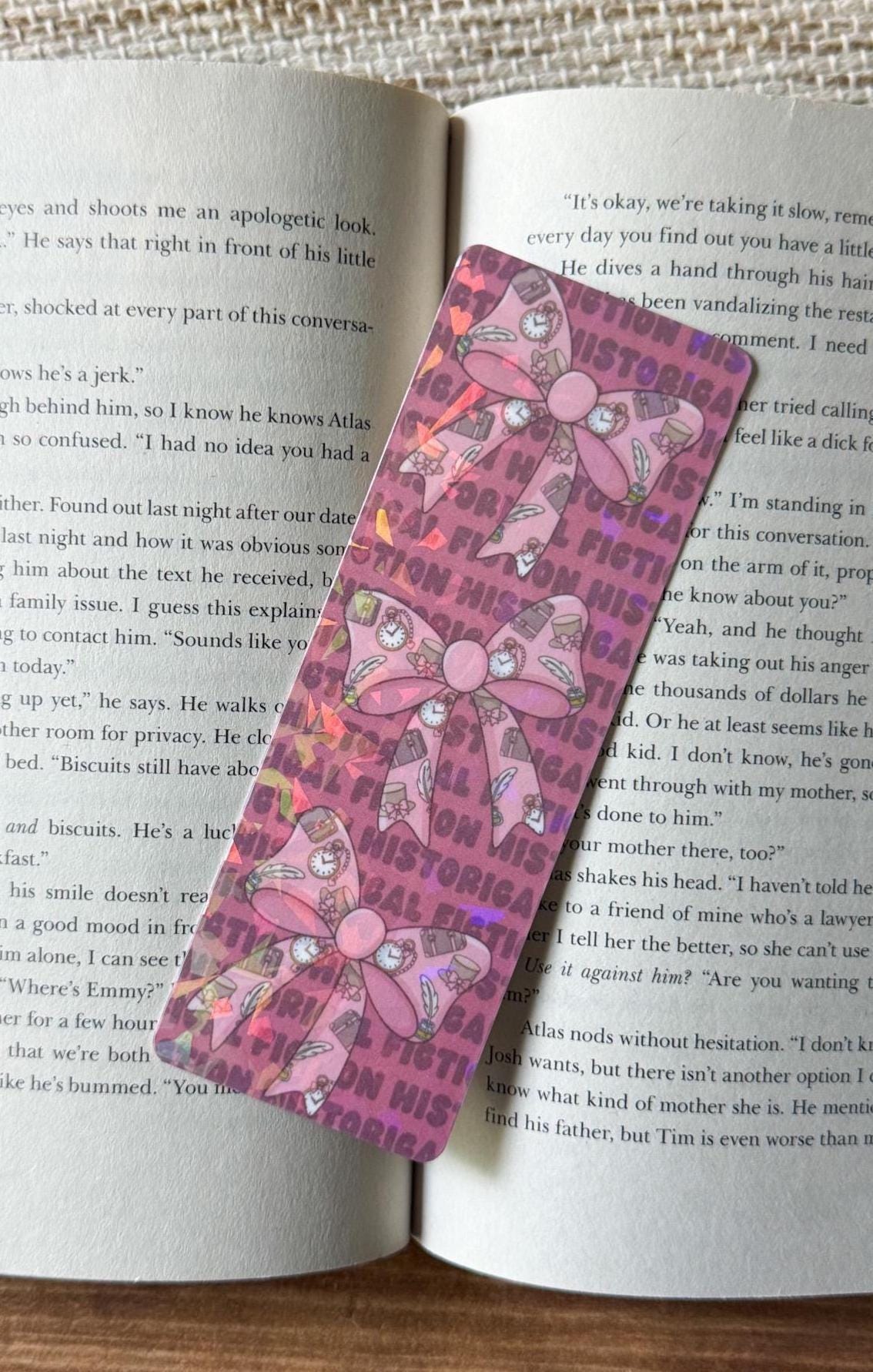 Bookish Bow Bookmark Holographic Bookmark
