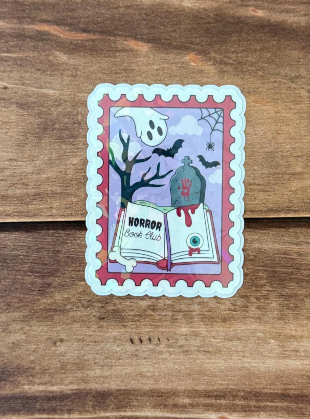 Bookish Stamps Holographic Sticker