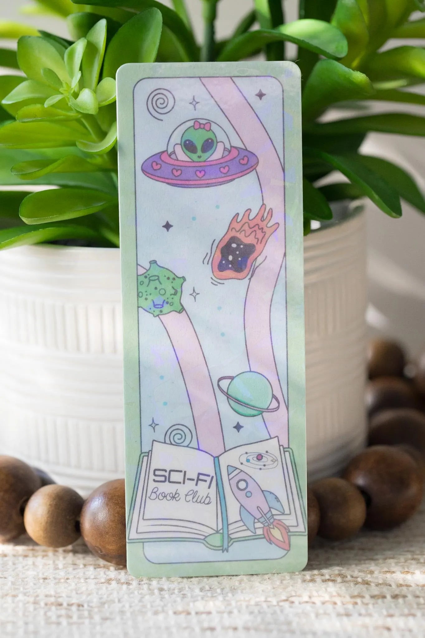 Book Club Bookish Holographic Bookmark