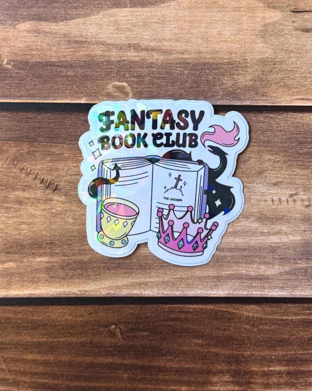 Bookish Book Club Holographic Sticker