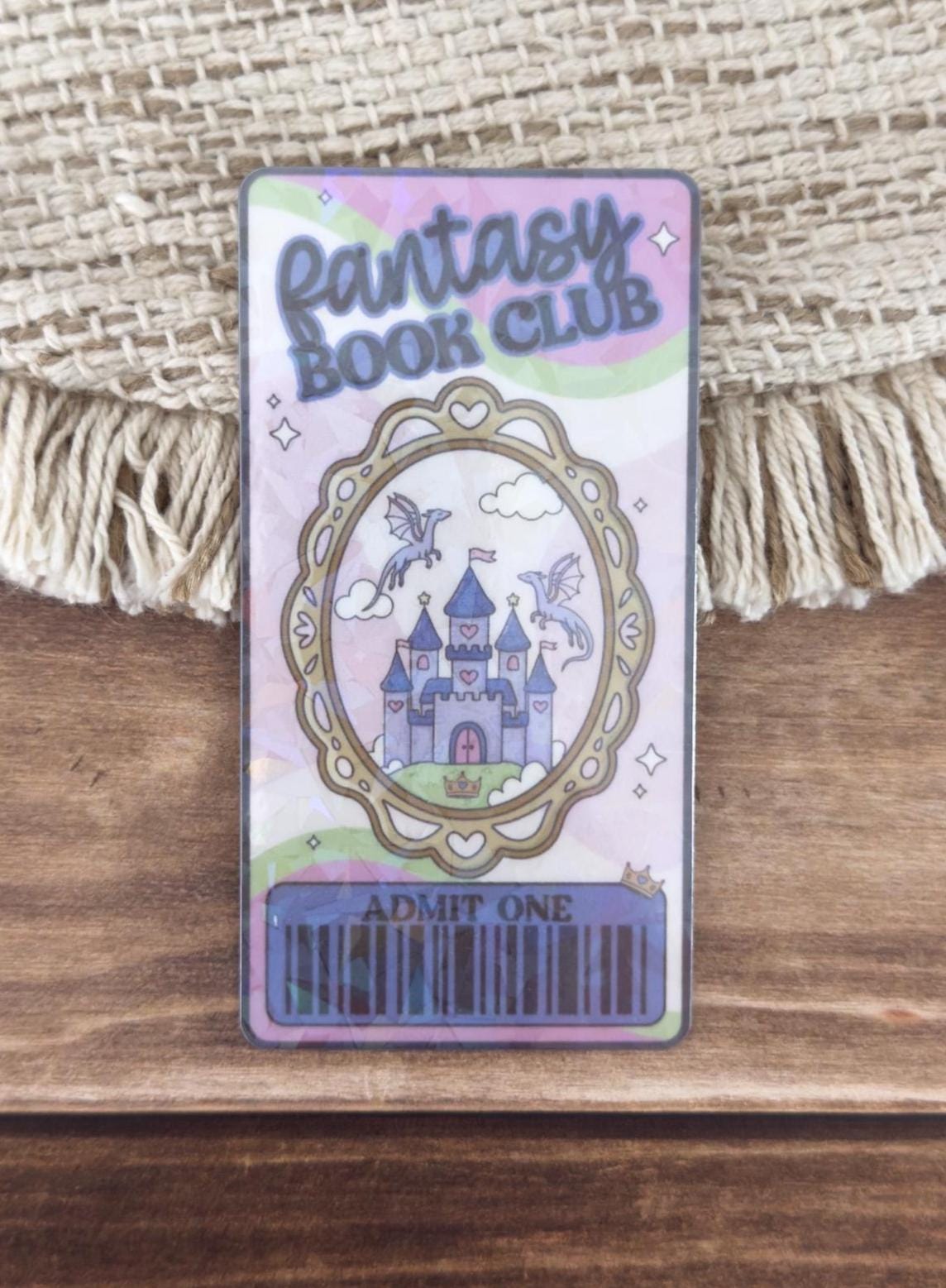 Bookish Frame Book Club Holographic Bookmark