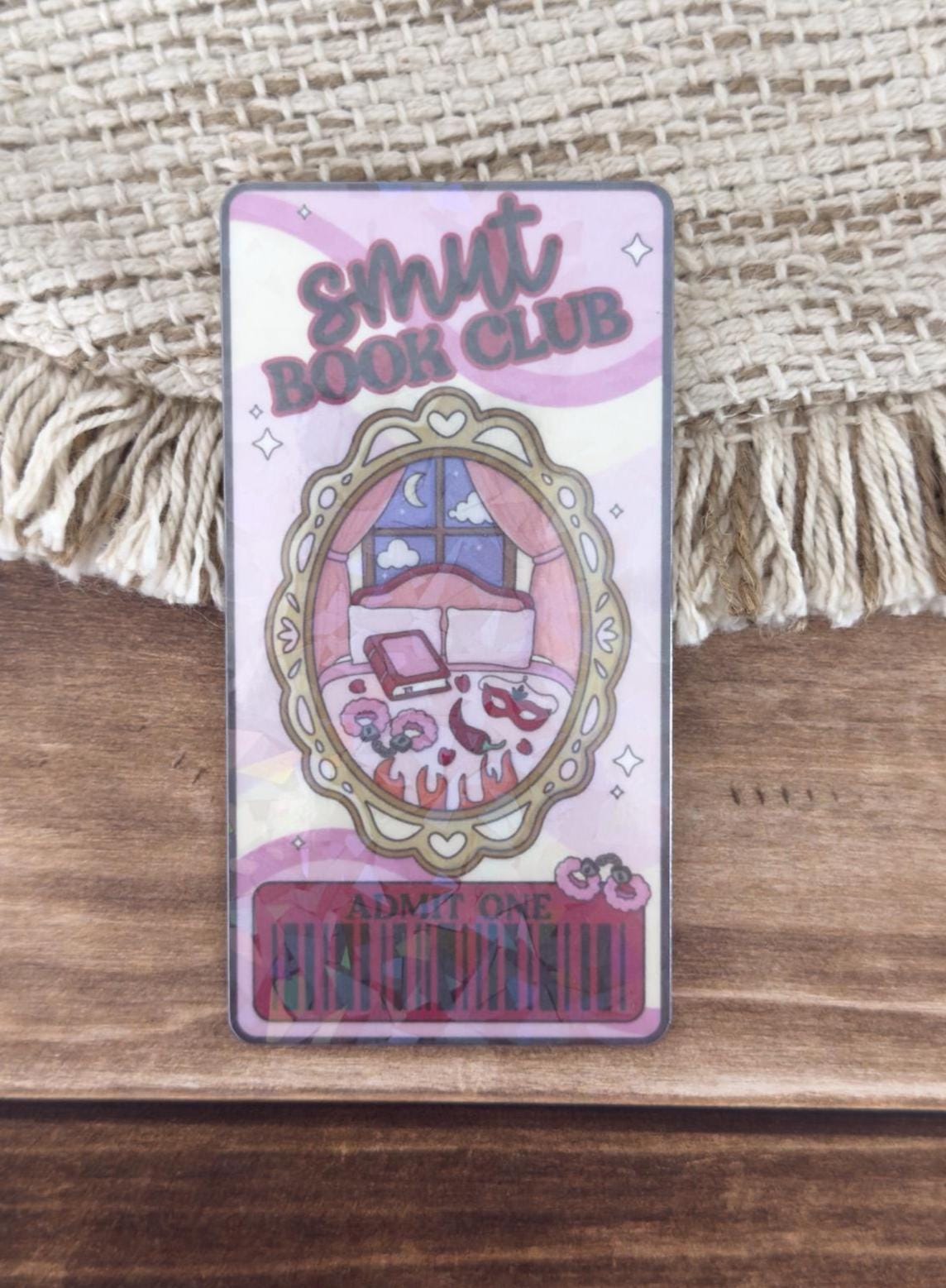Bookish Frame Book Club Holographic Bookmark