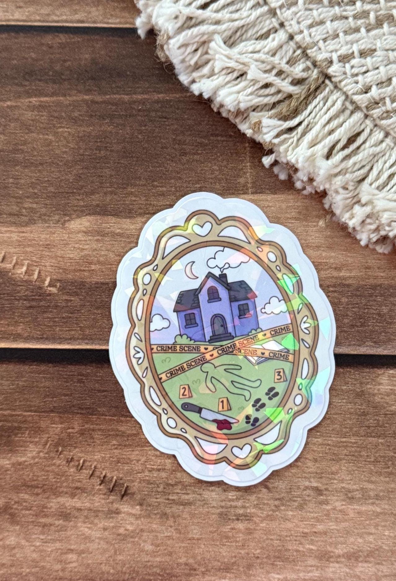 Bookish Frame Sticker Holographic Sticker