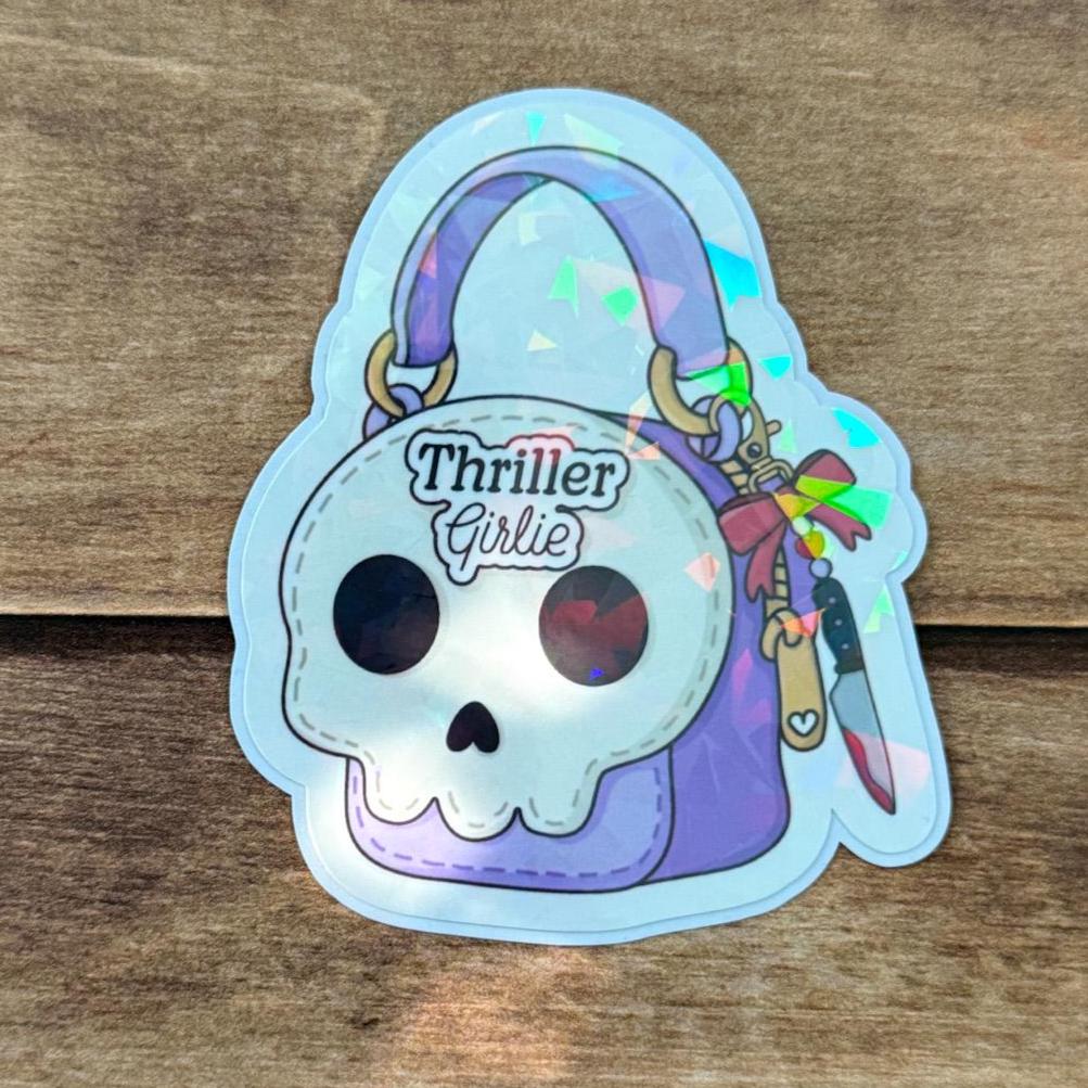 Bookish Girlie Bag Holographic Sticker