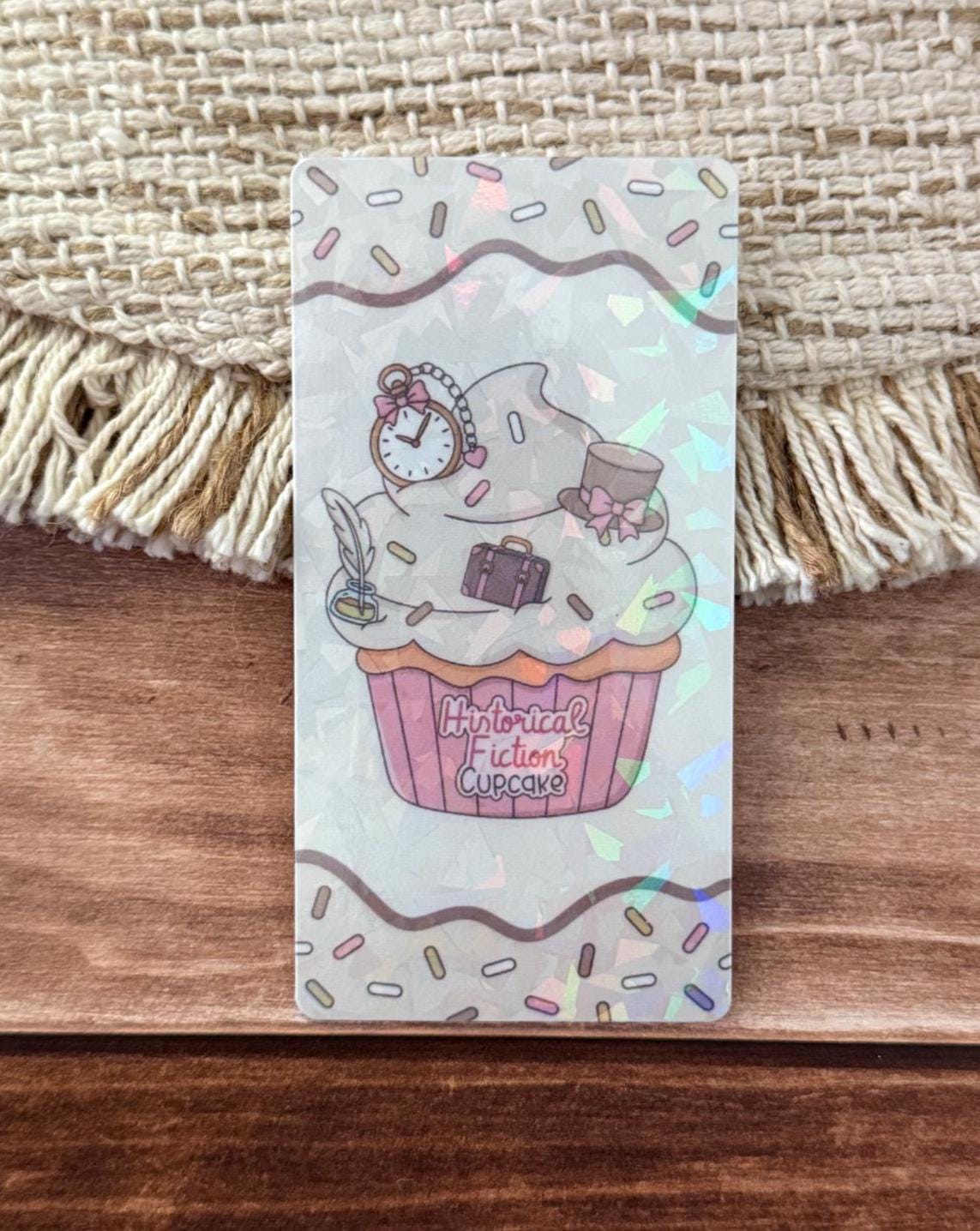 Bookish Cupcake Bookmark Holographic Bookmark