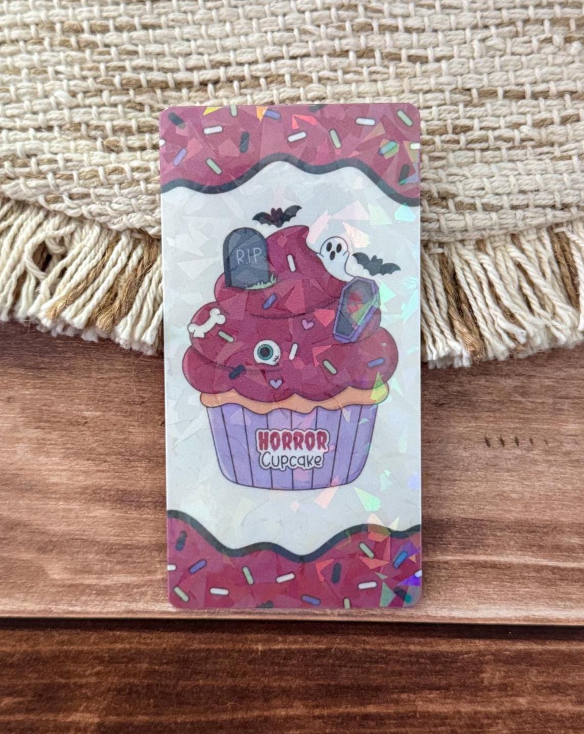 Bookish Cupcake Bookmark Holographic Bookmark