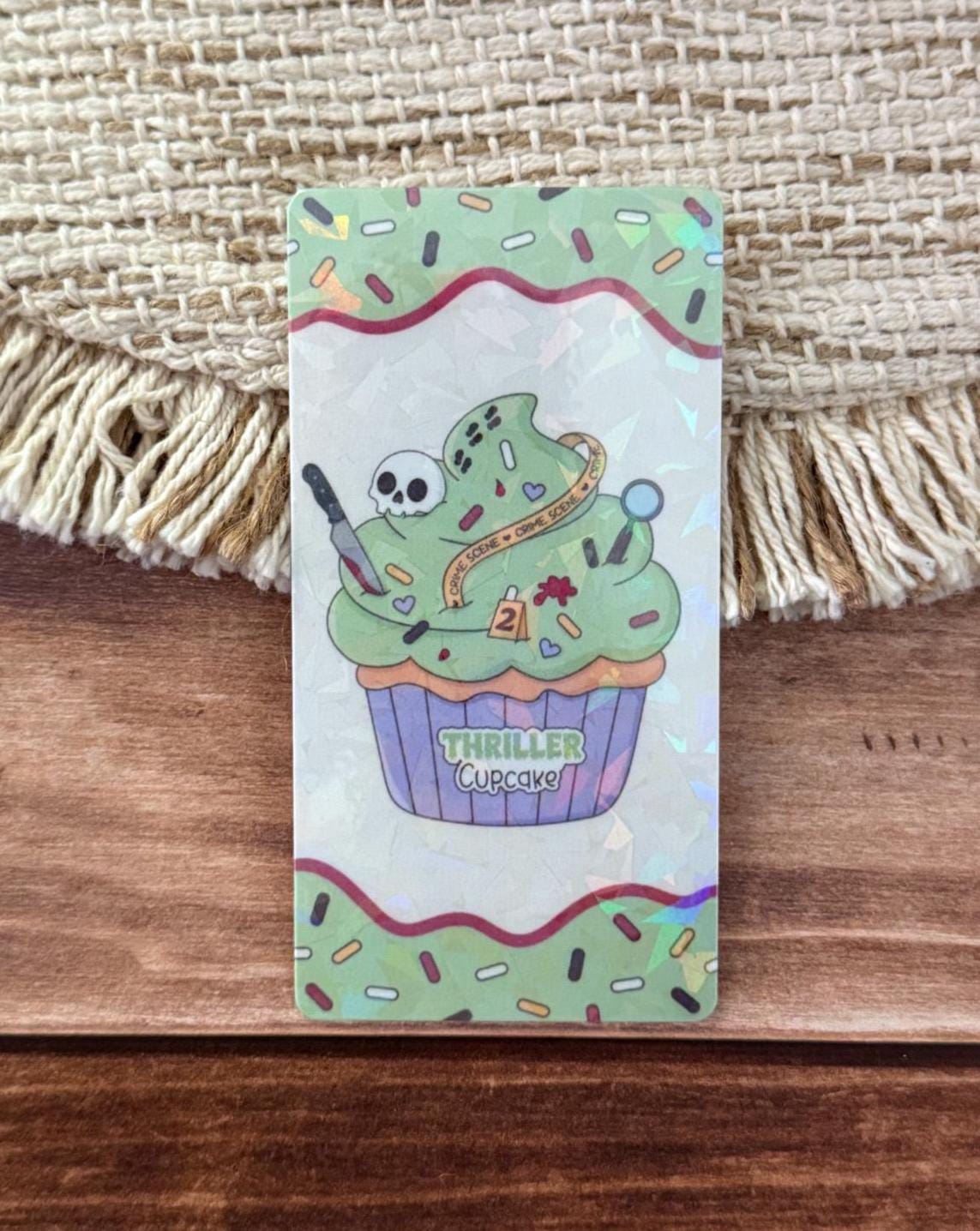 Bookish Cupcake Bookmark Holographic Bookmark